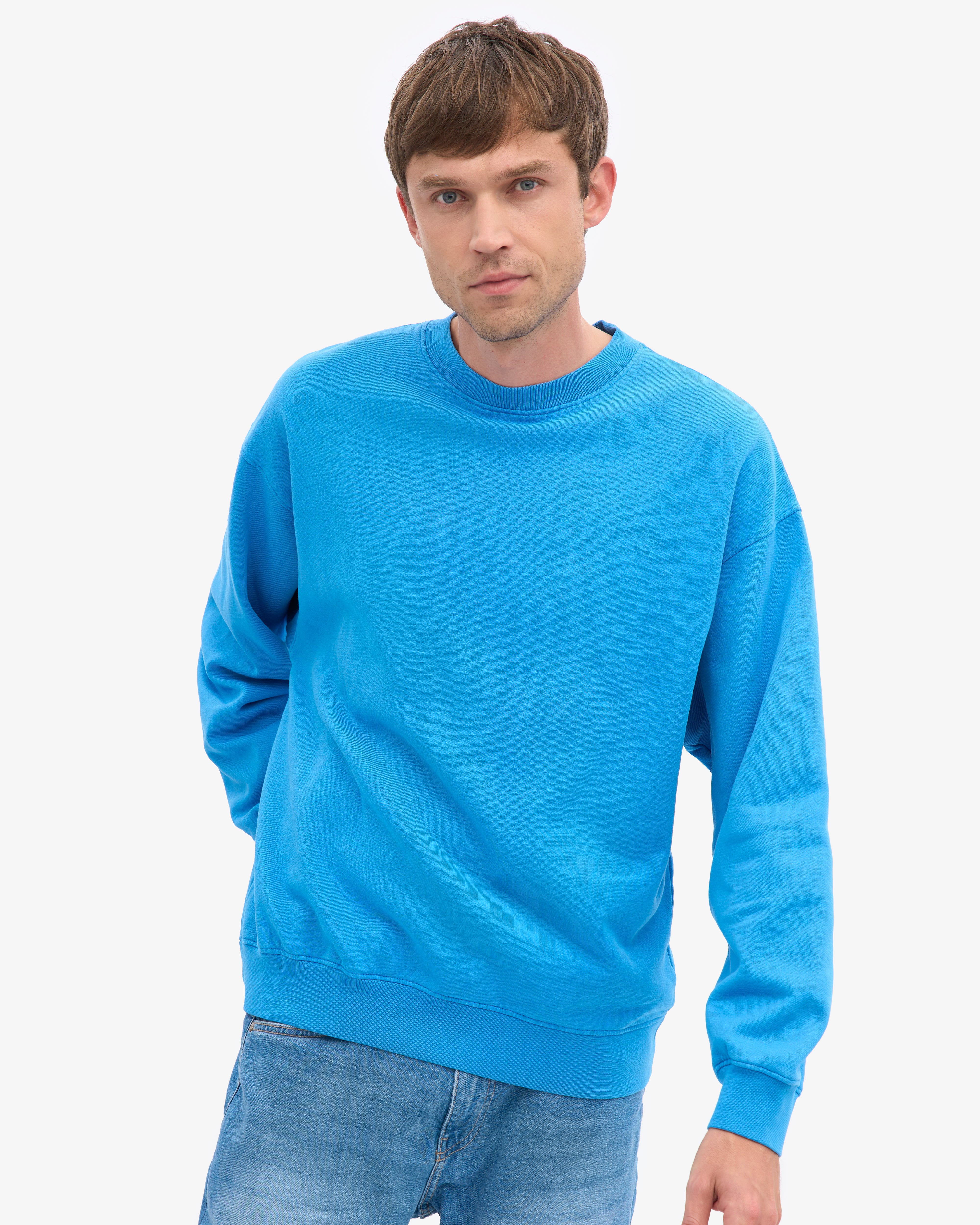 Organic Oversized Crew Pacific Blue – Colorful Standard