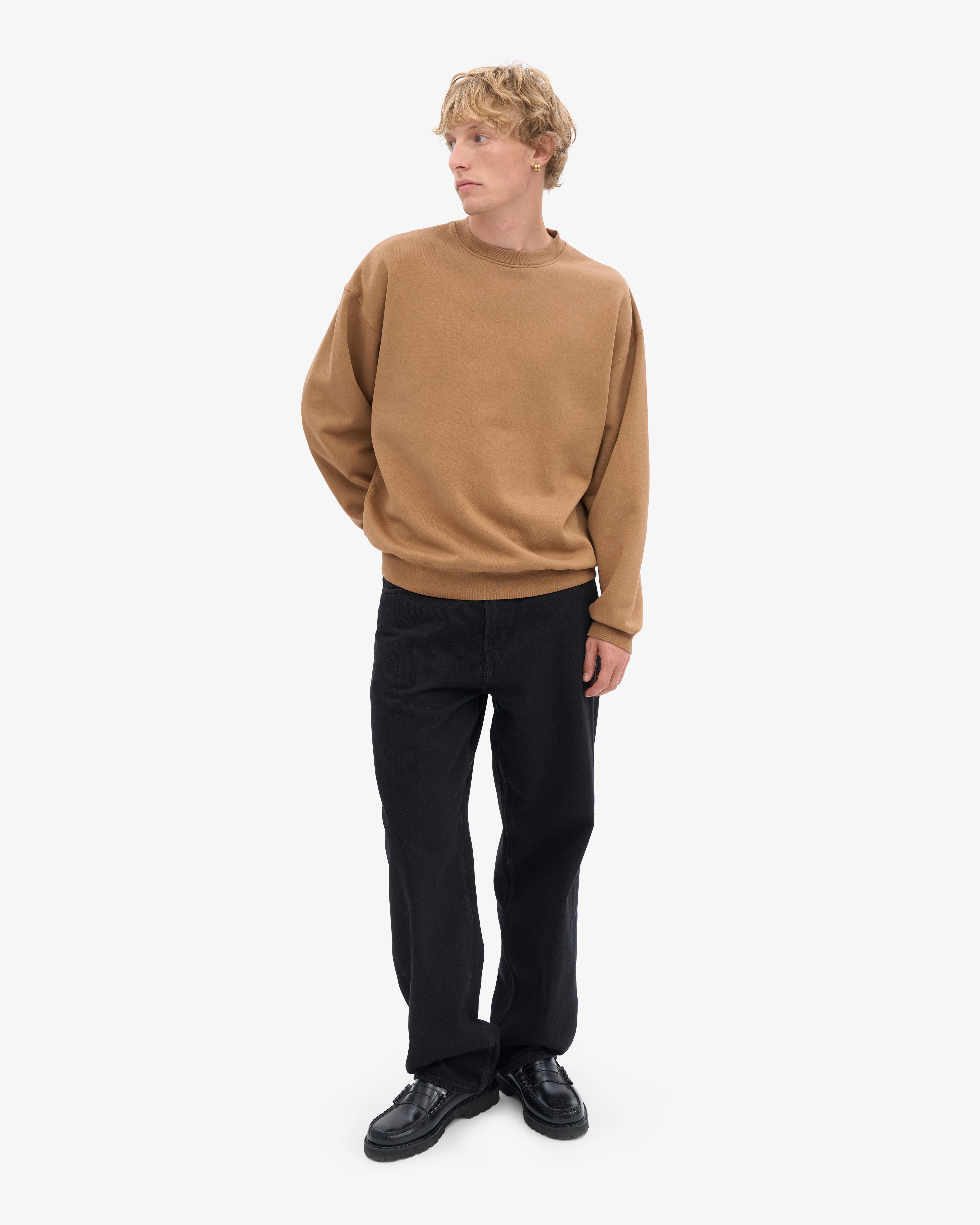 Organic Oversized Crew - Sahara Camel
