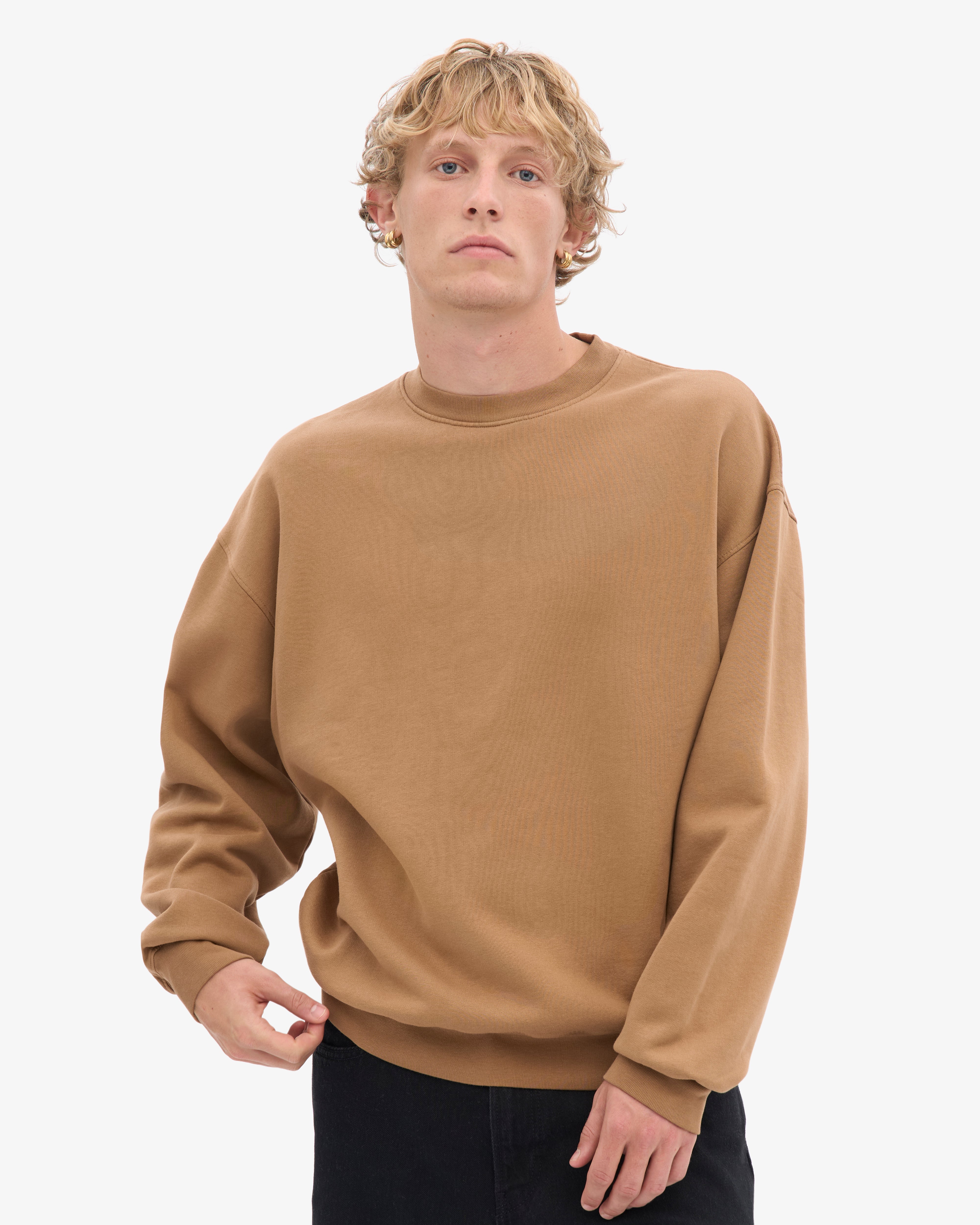 Organic Oversized Crew - Sahara Camel