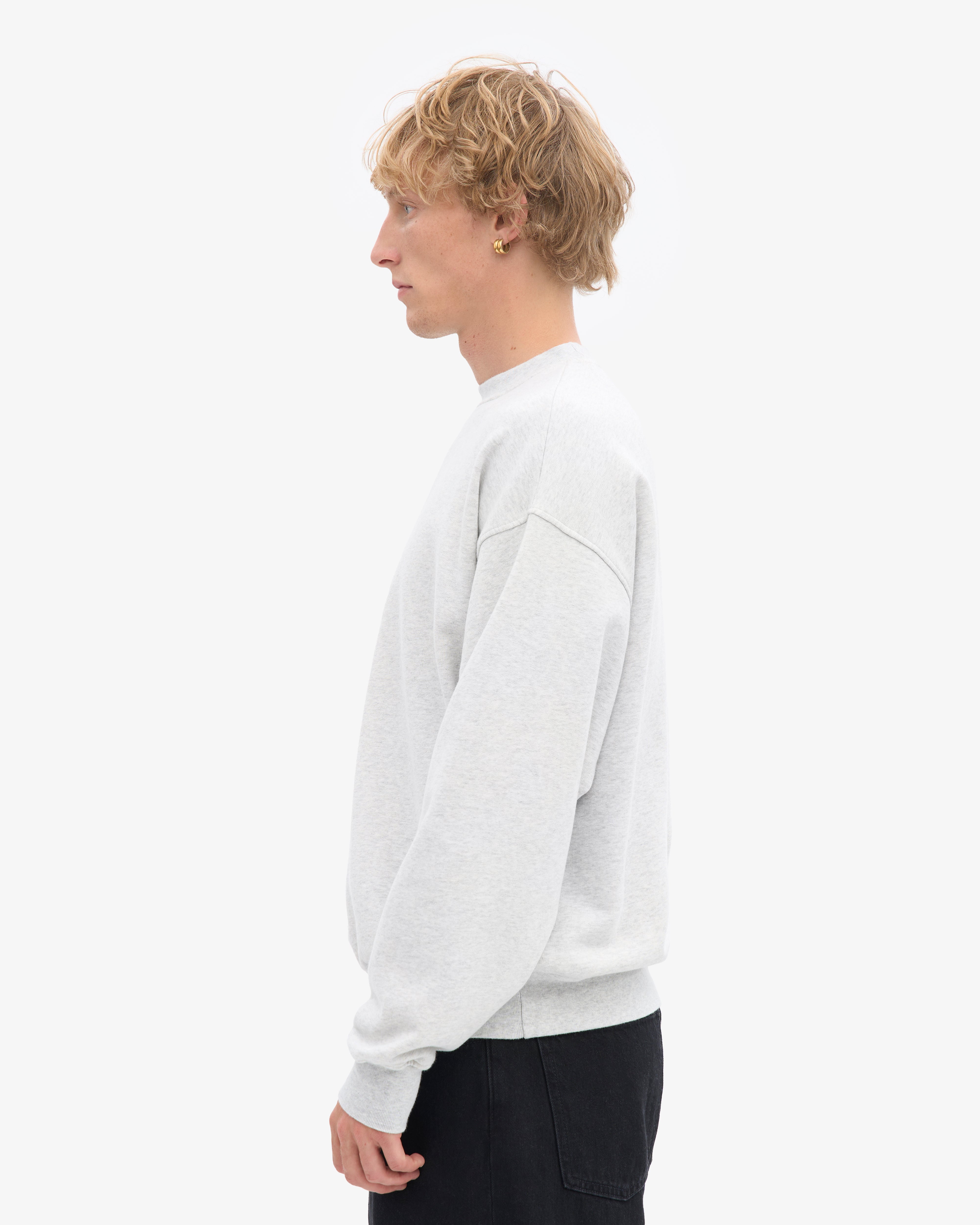 Organic Oversized Crew - Snow Melange