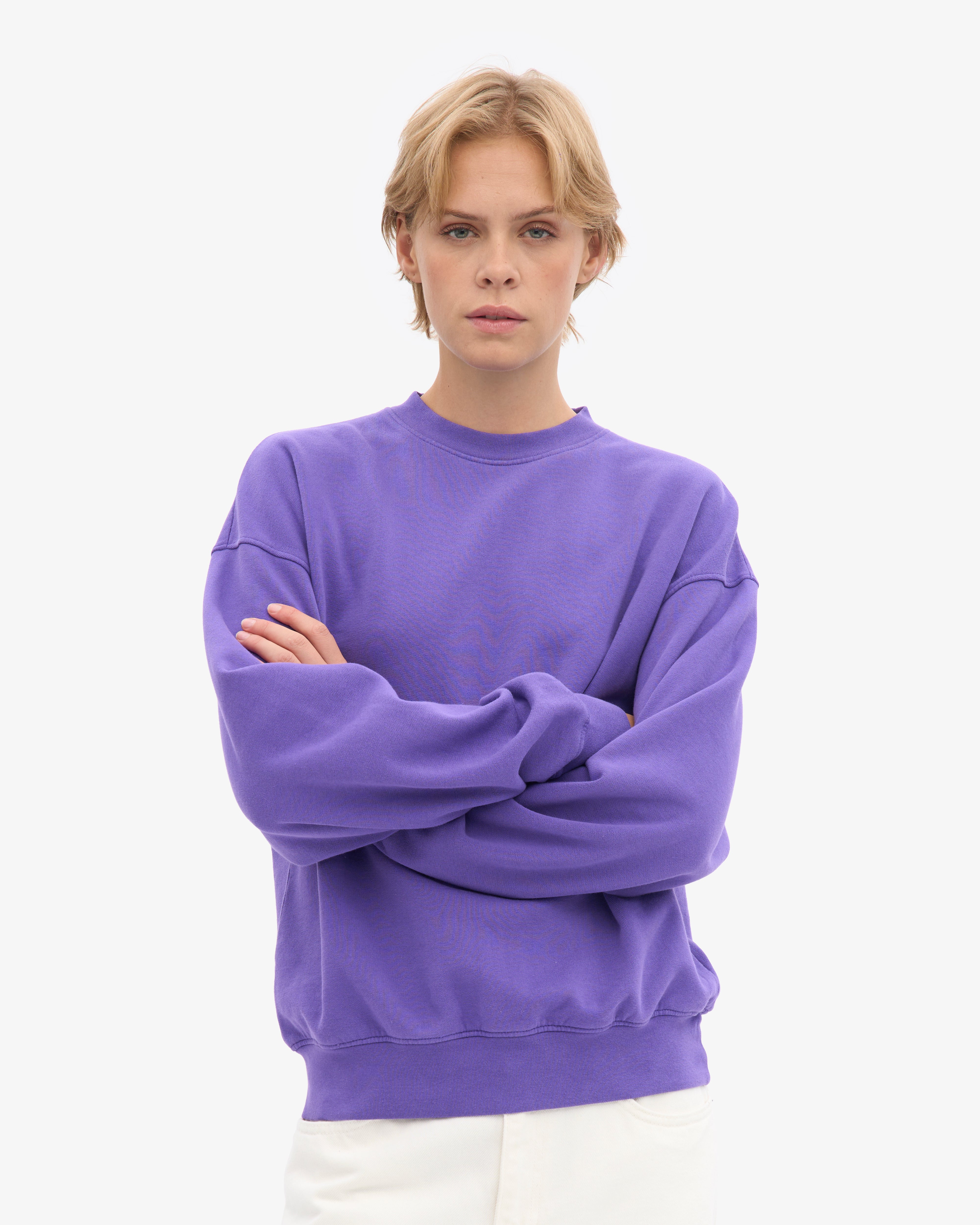 Organic Oversized Crew - Ultra Violet