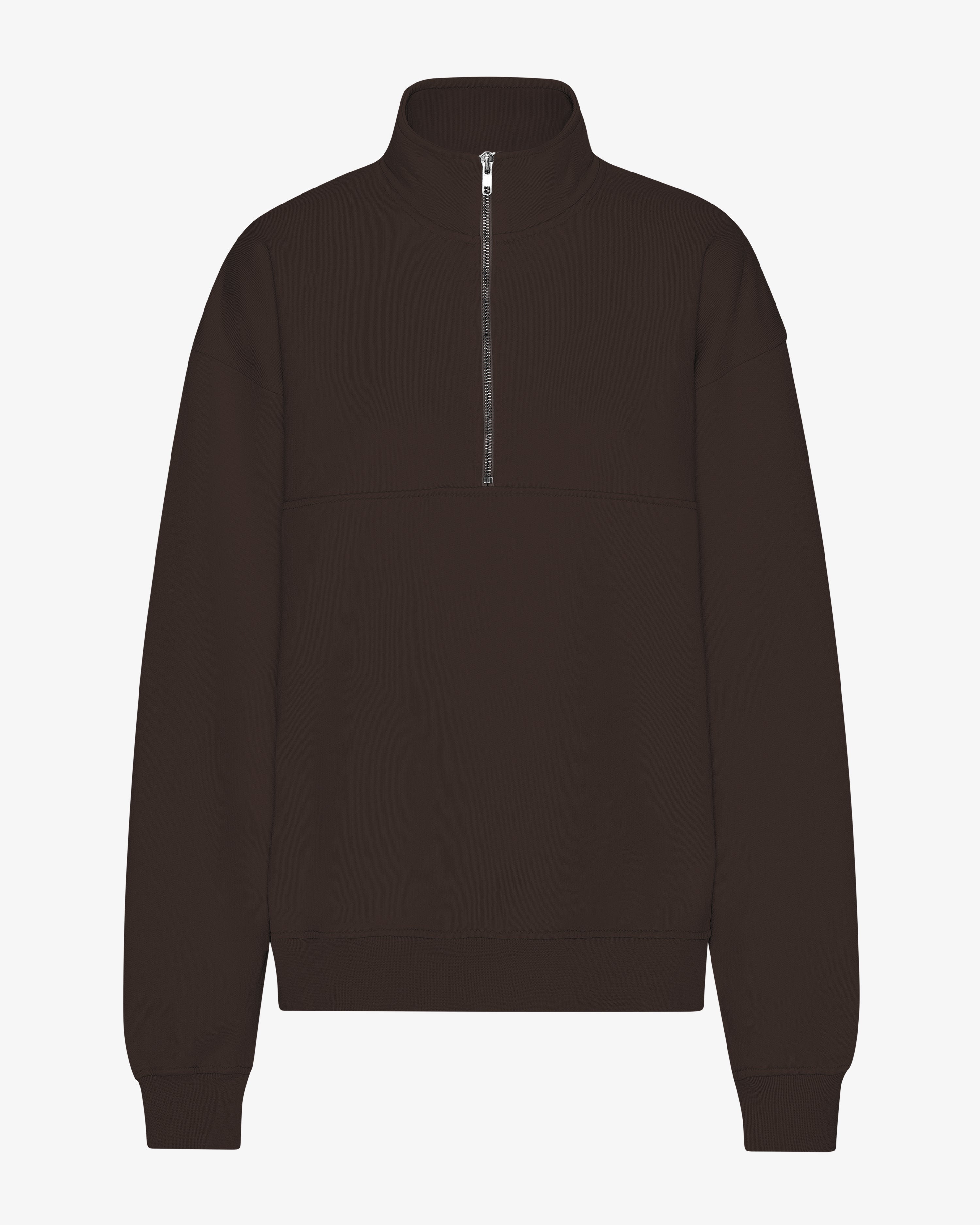 Organic Quarter Zip - Coffee Brown