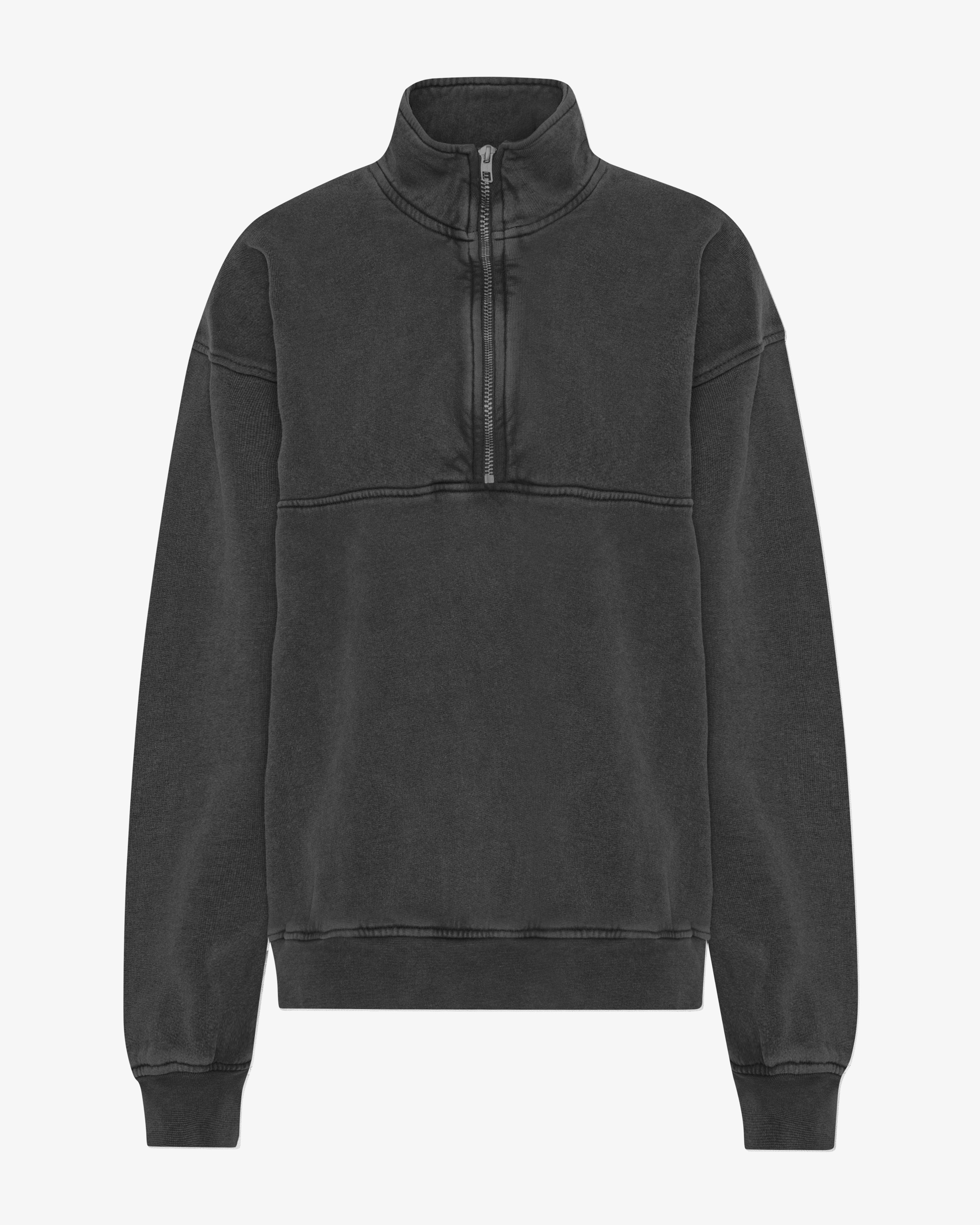 Organic Quarter Zip - Faded Black