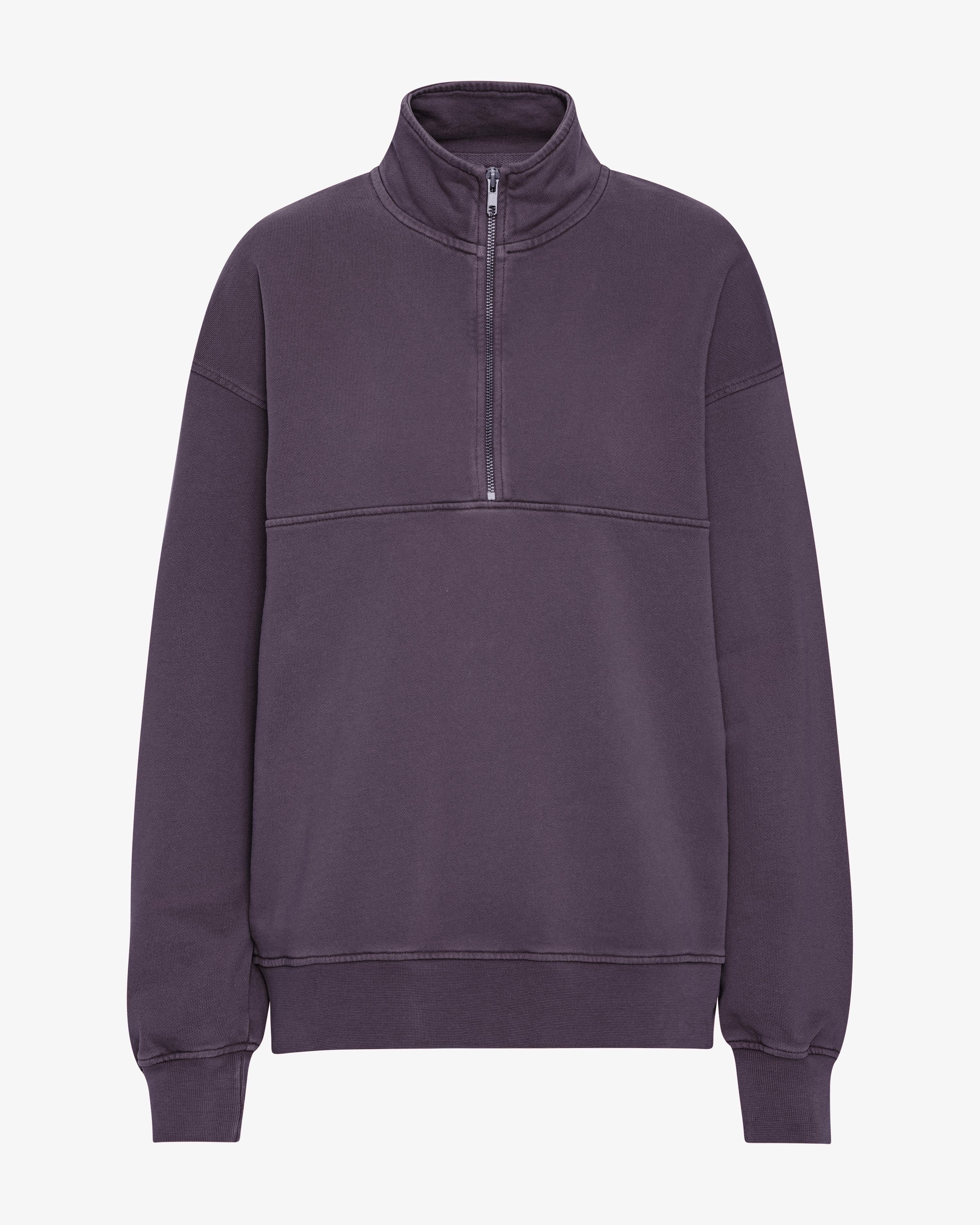 Organic Quarter Zip - Faded Grape