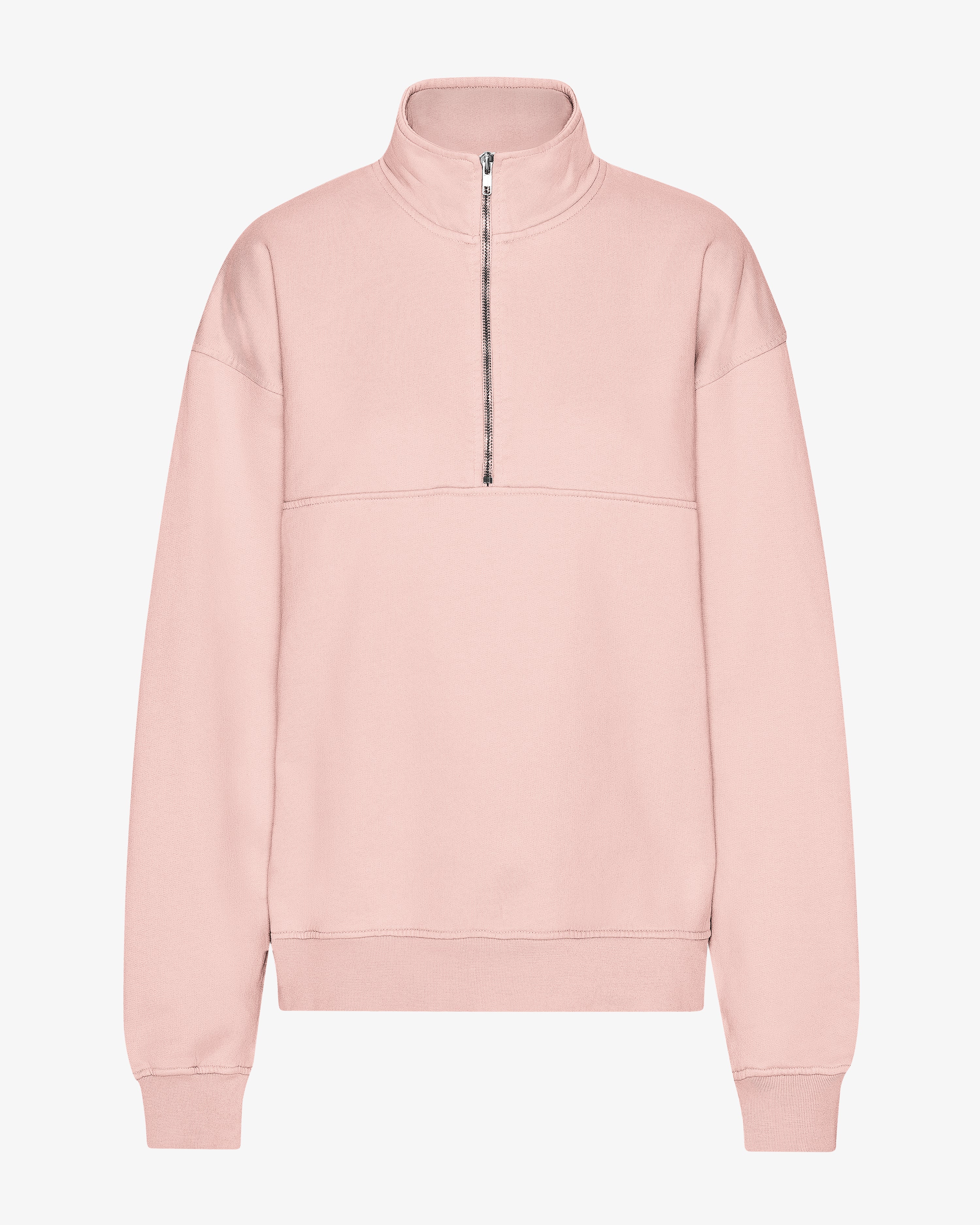 Organic Quarter Zip - Faded Pink