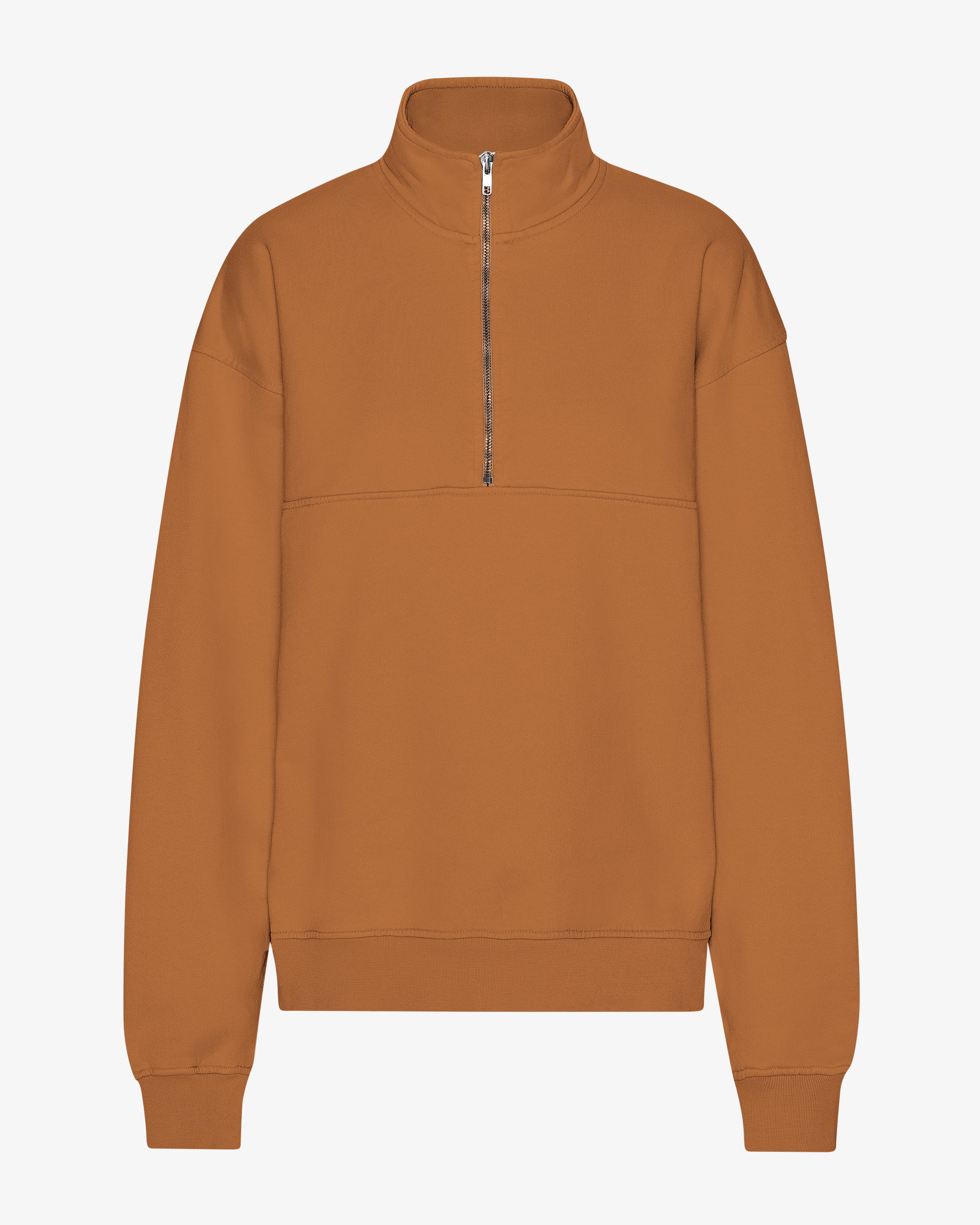 Organic Quarter Zip - Ginger Brown