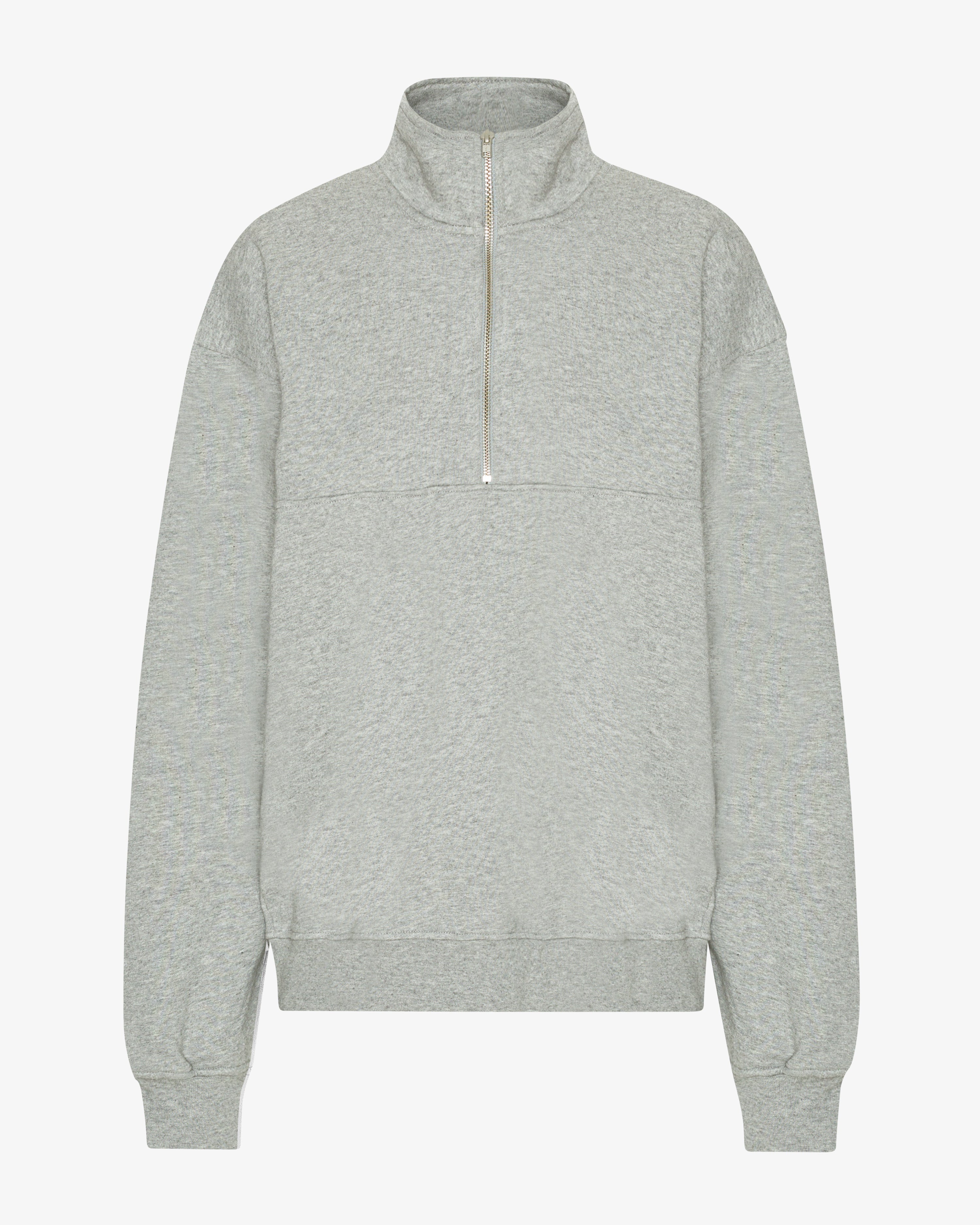 Organic Quarter Zip - Heather Grey