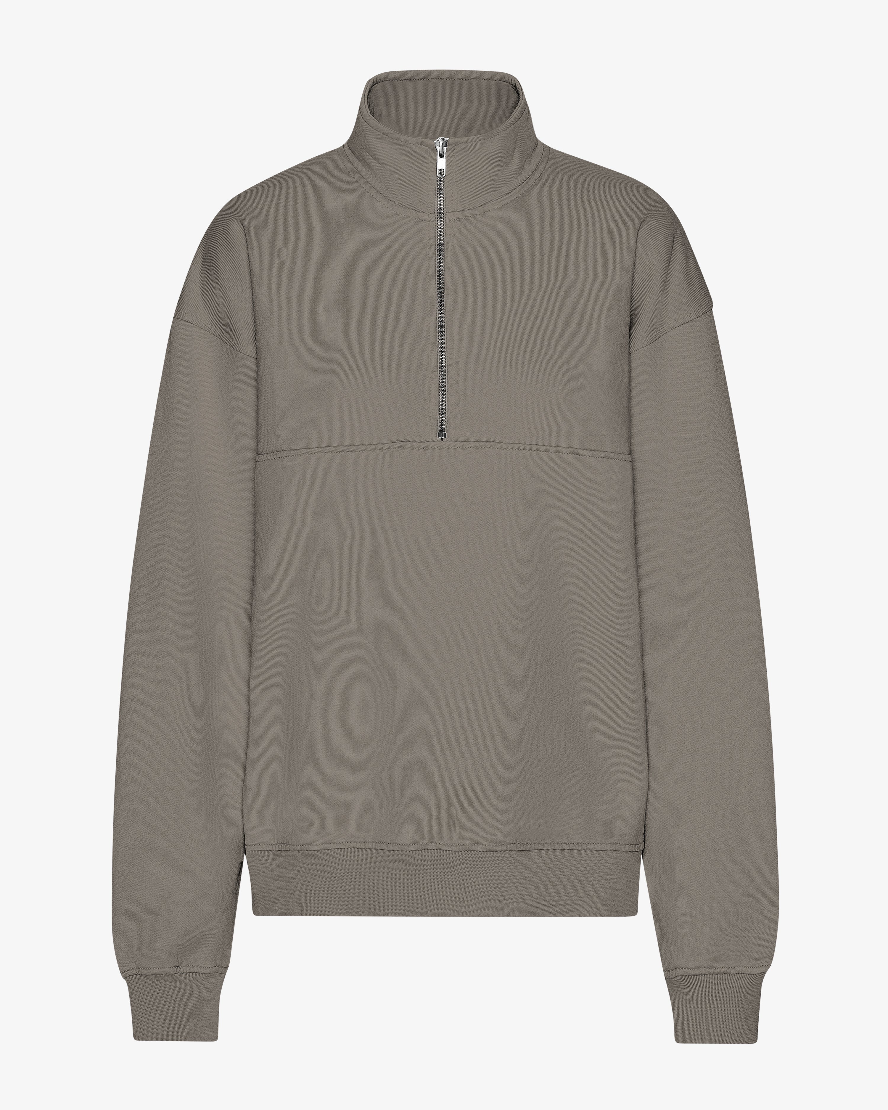 Organic Quarter Zip - Misty Brown