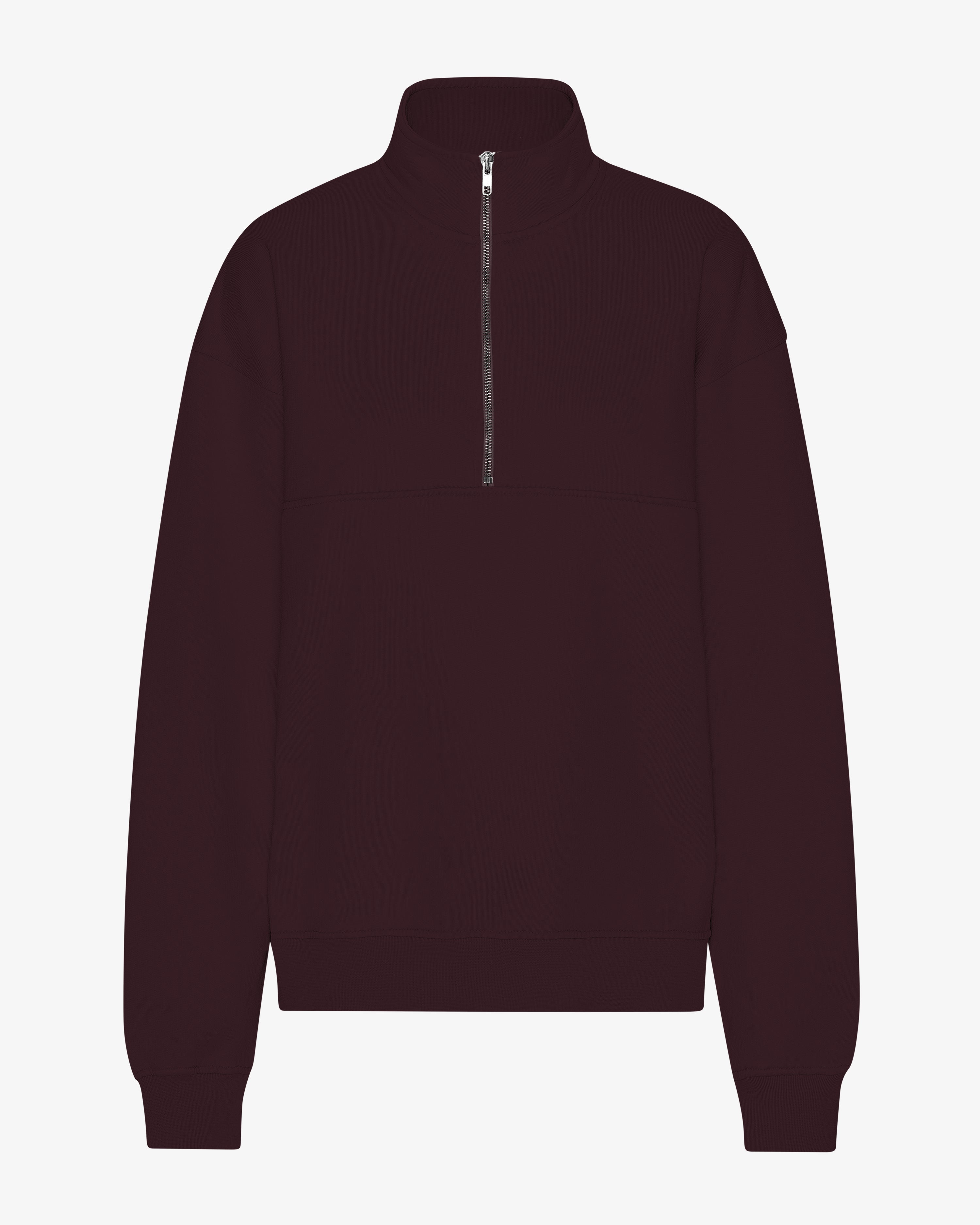 Organic Quarter Zip - Oxblood Red