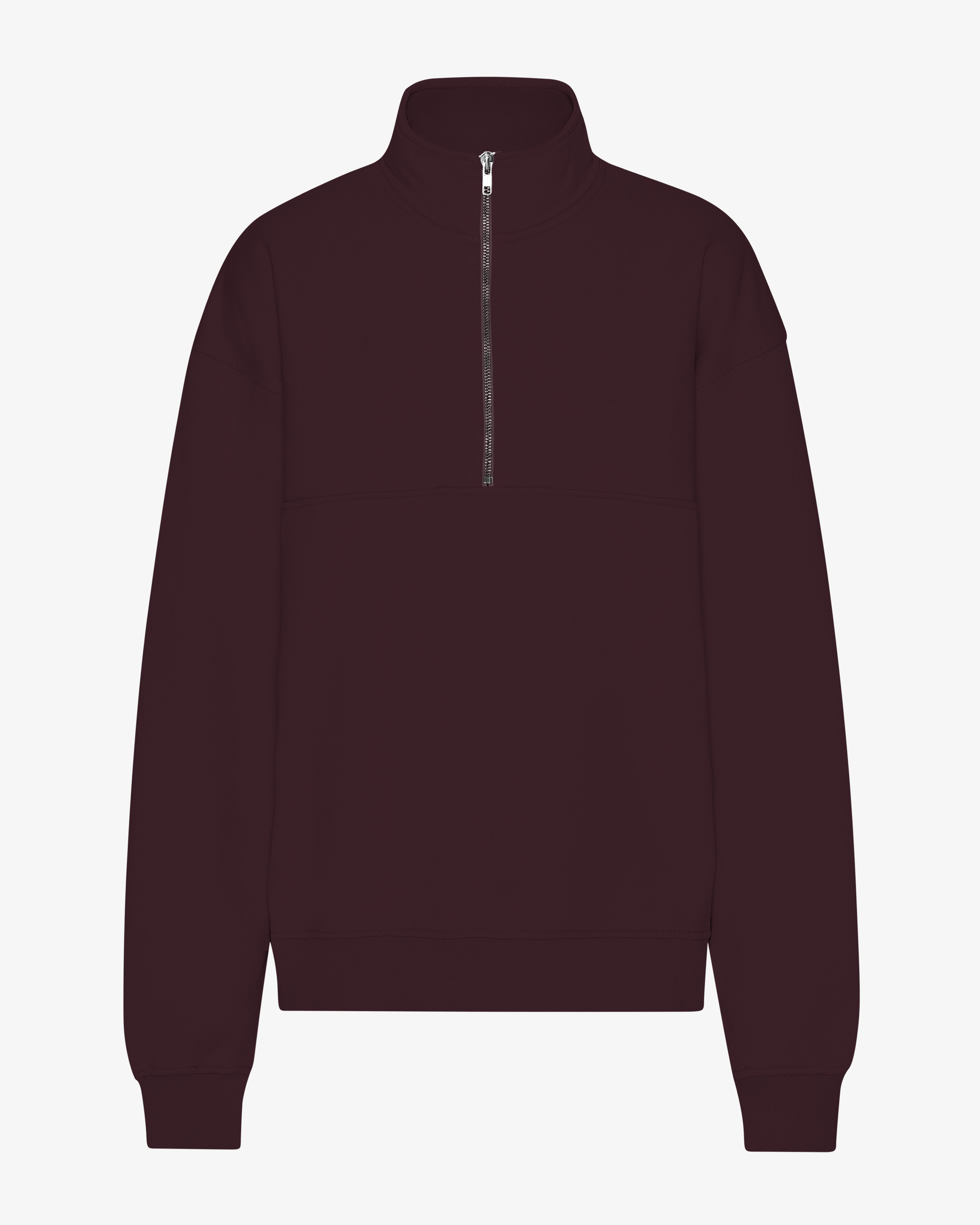 Organic Quarter Zip - Oxblood Red