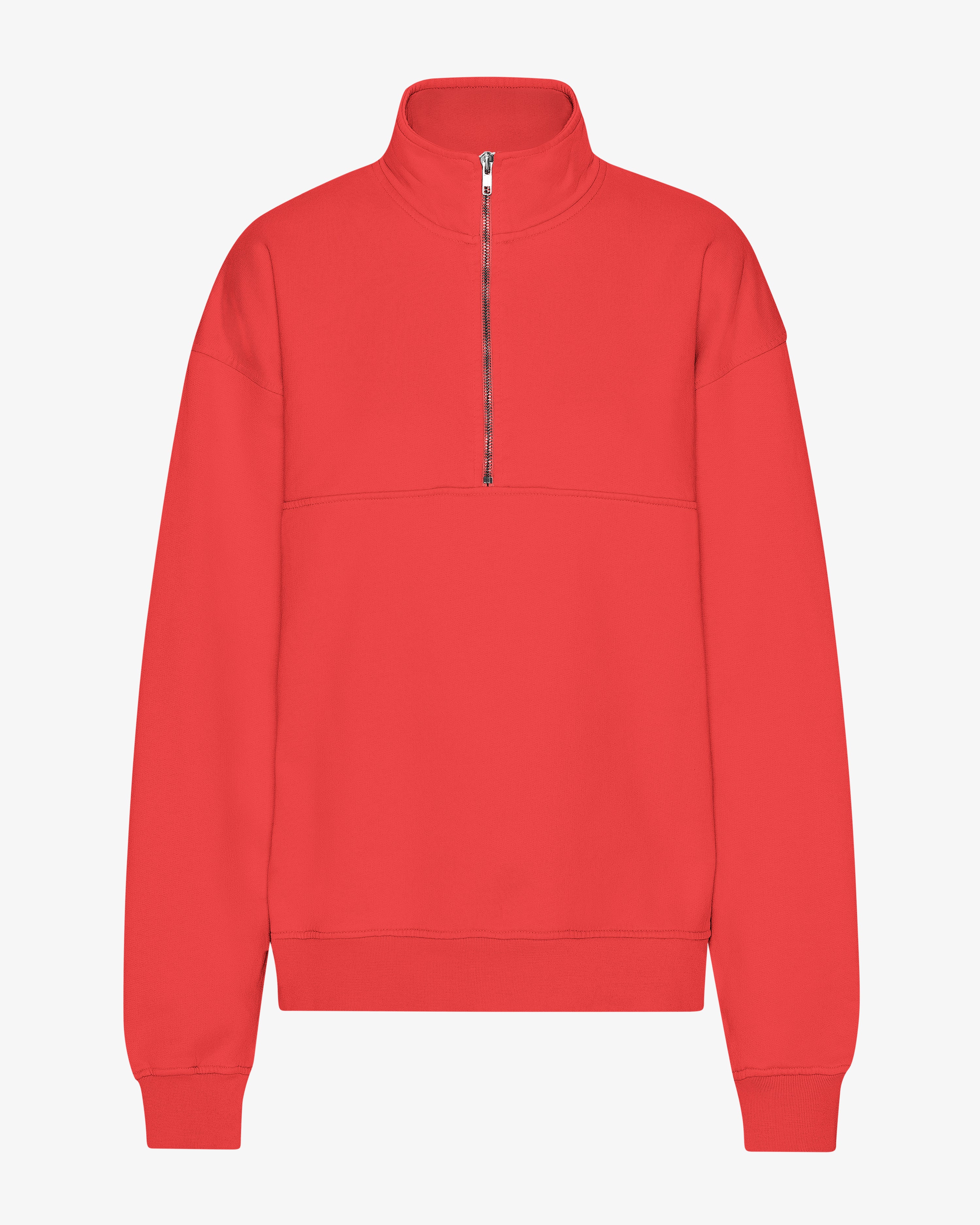 Organic Quarter Zip - Red Tangerine