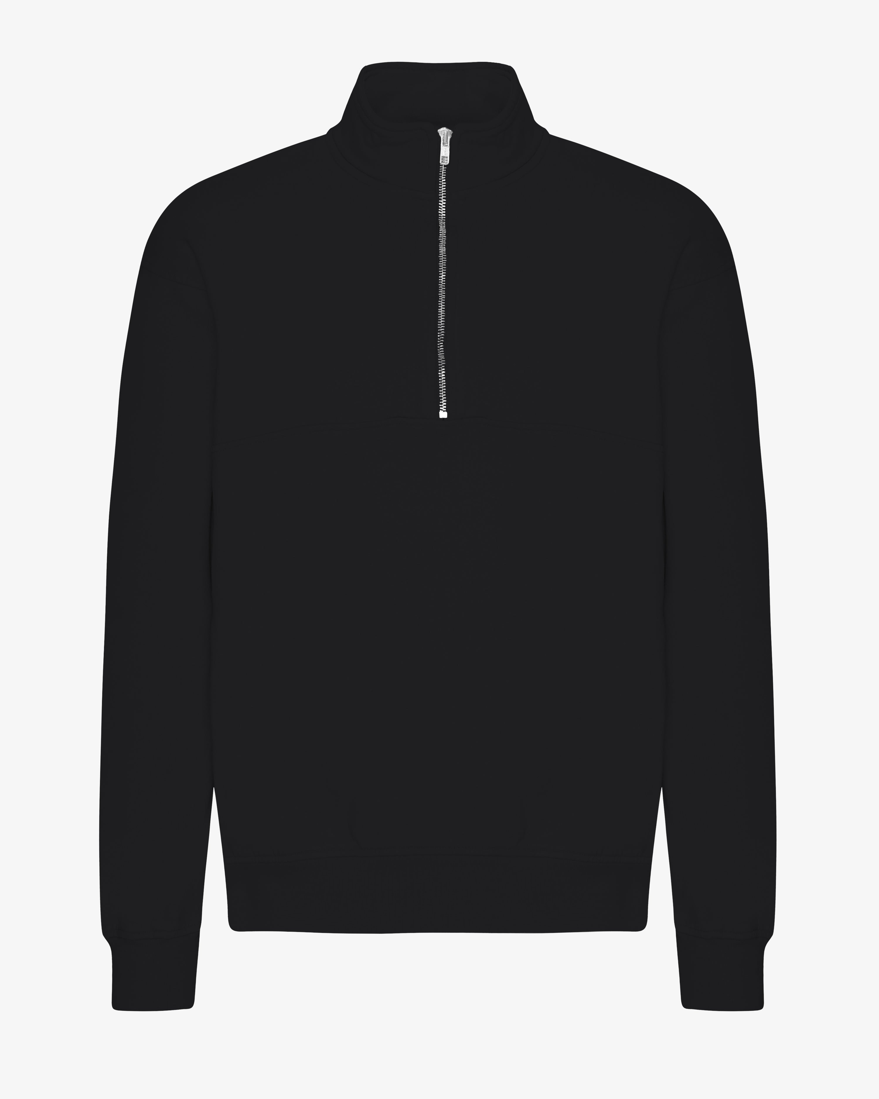 Organic Quarter Zip - Deep Black