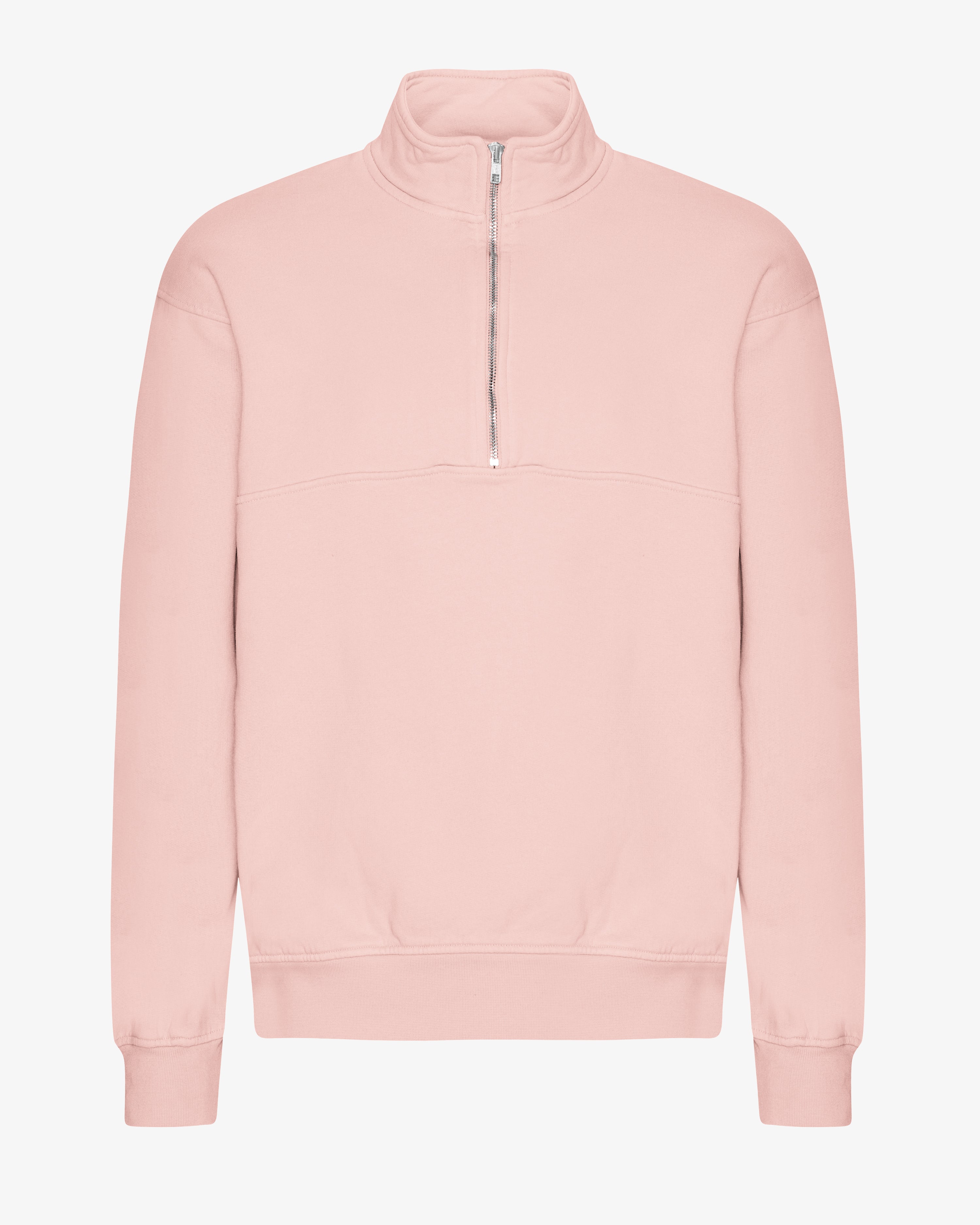 Organic Quarter Zip - Faded Pink