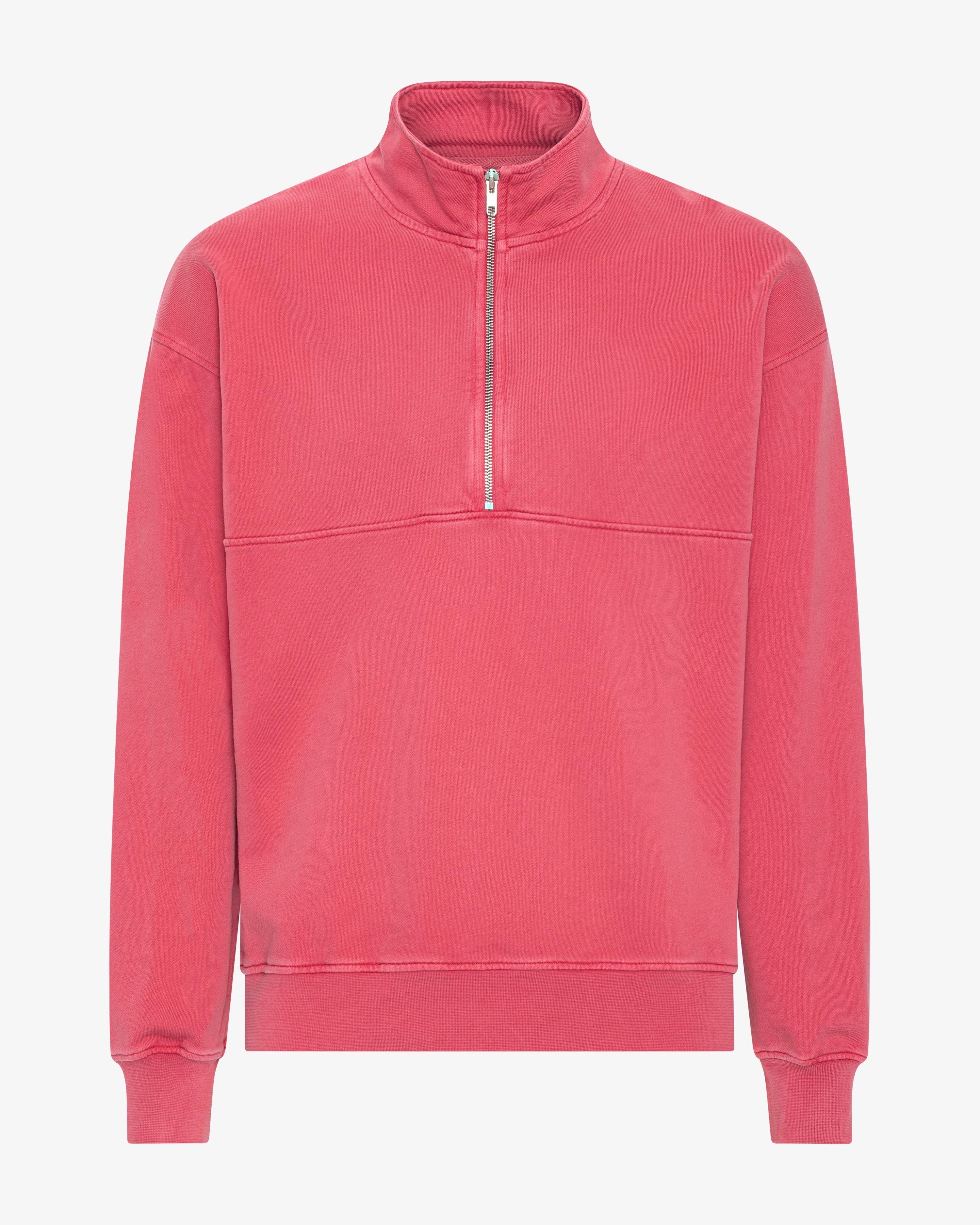 Organic Quarter Zip - Faded Red