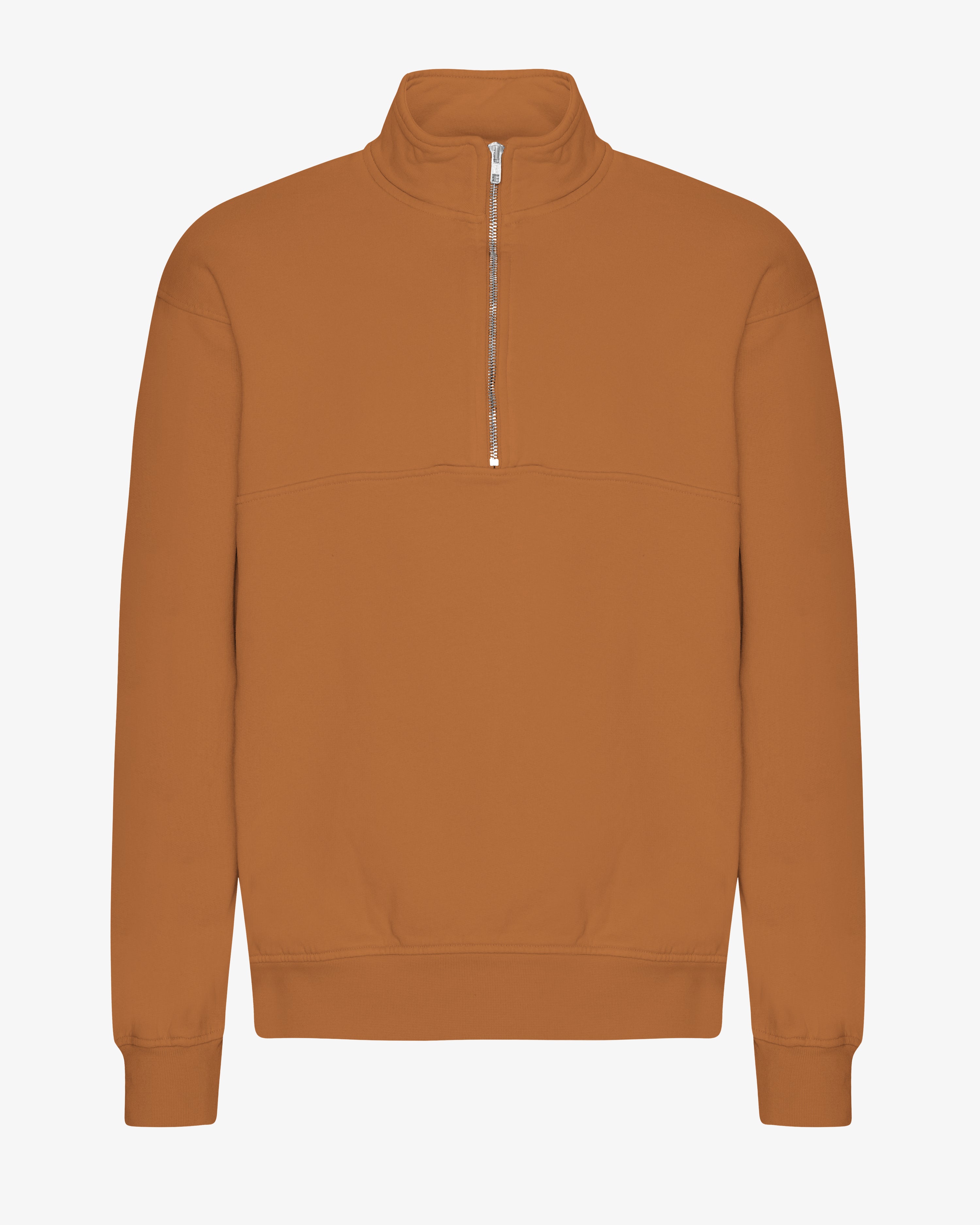 Organic Quarter Zip - Ginger Brown