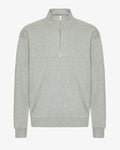 Organic Quarter Zip - Heather Grey