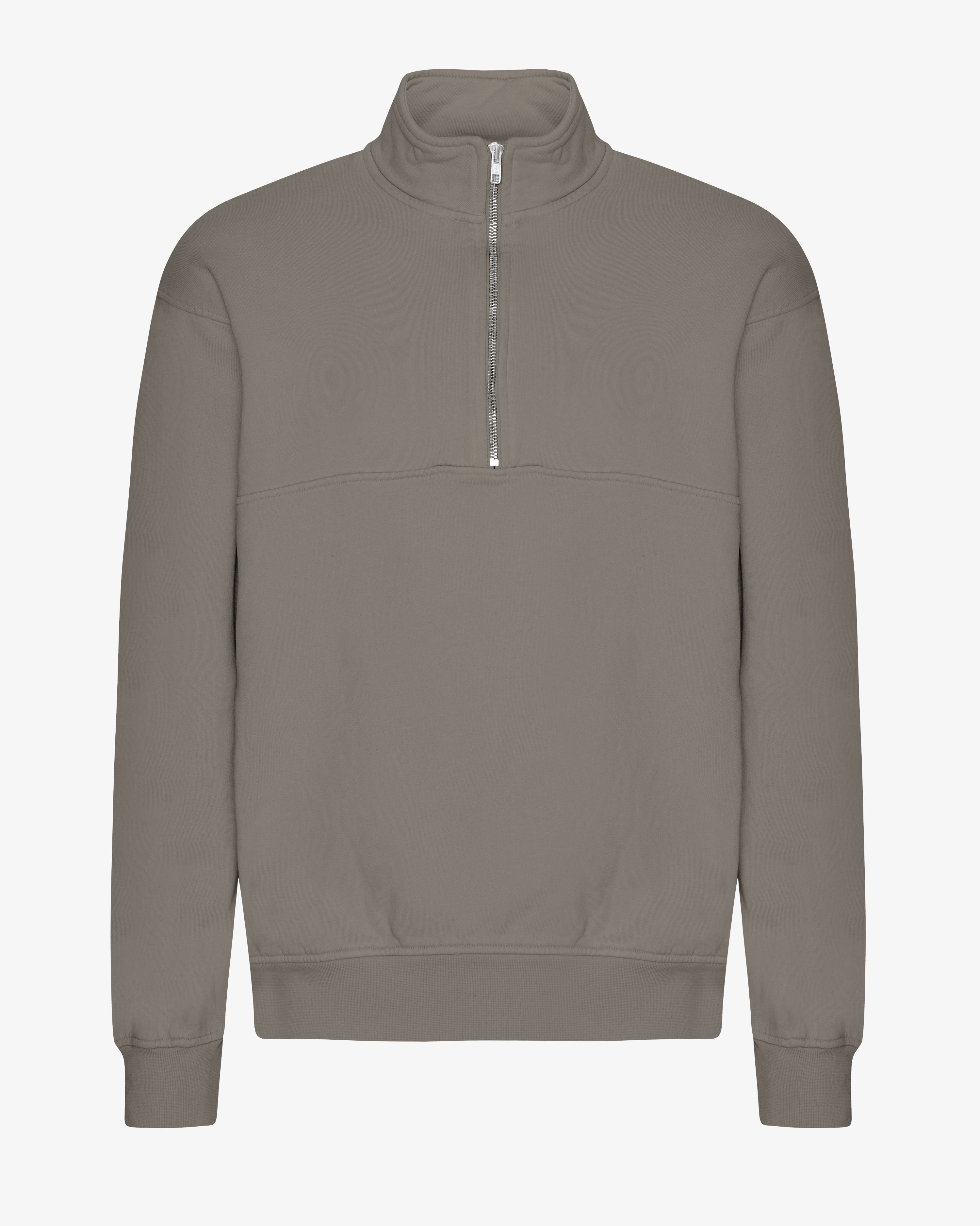 Organic Quarter Zip - Misty Brown