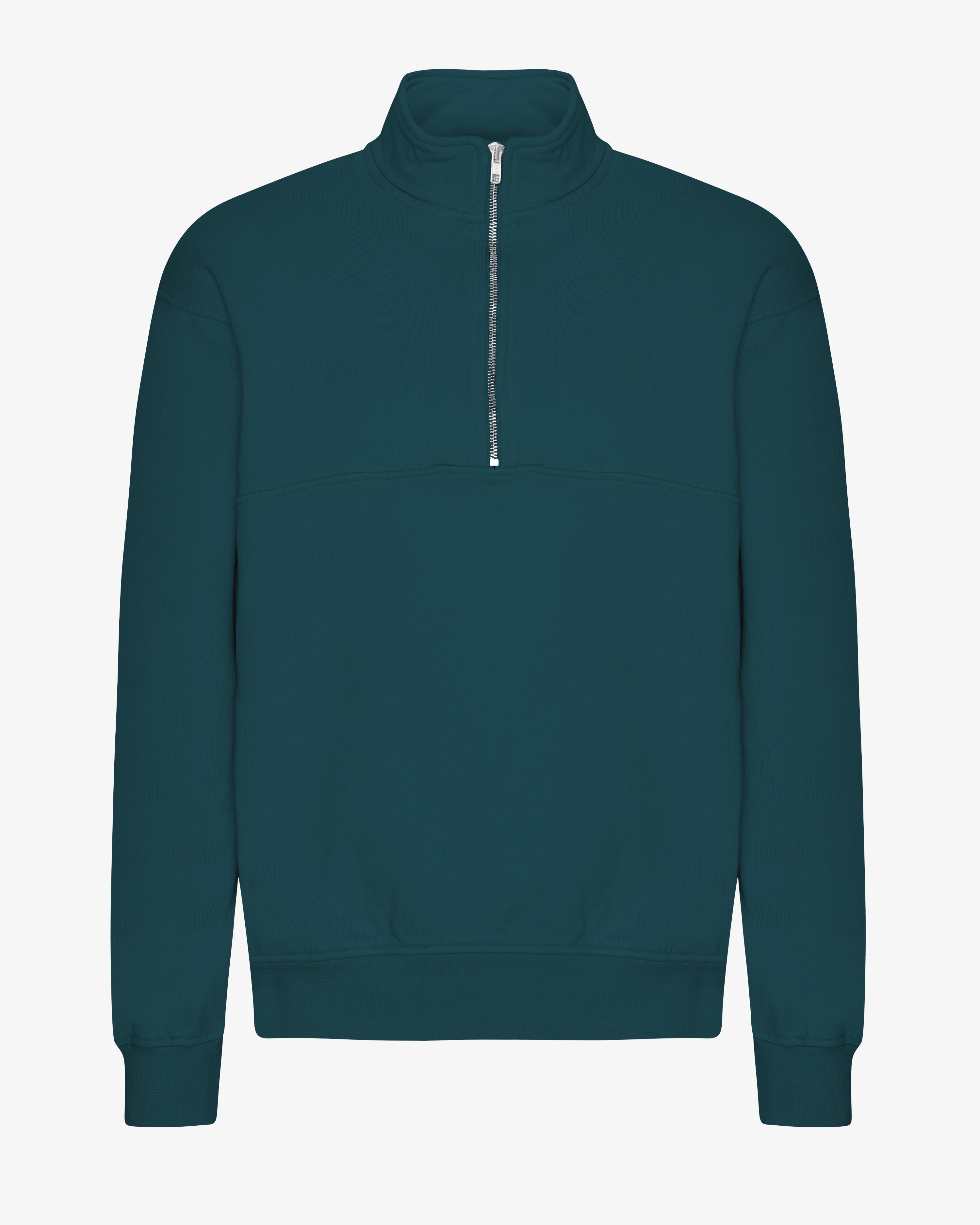 Organic Quarter Zip - Ocean Green