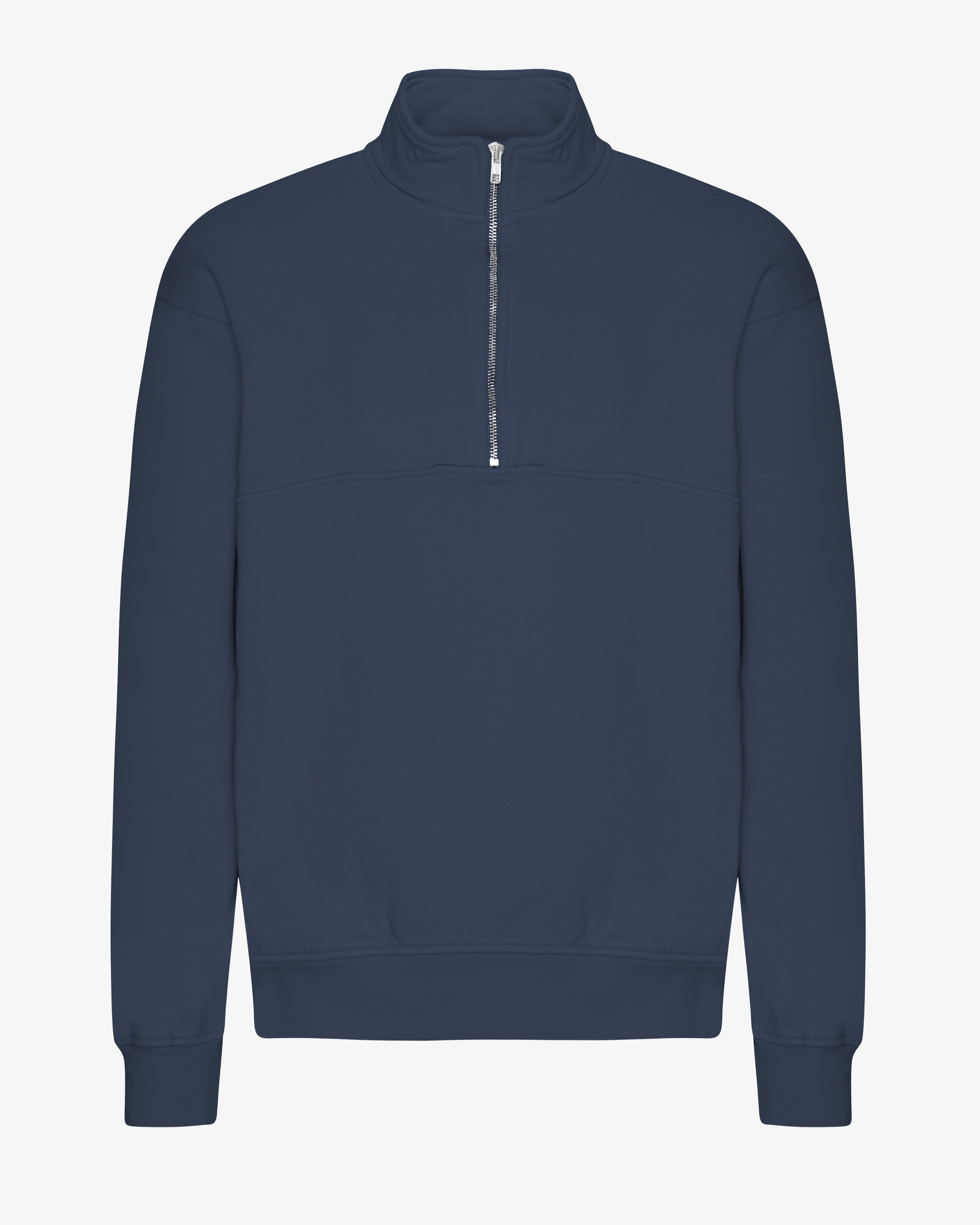 Organic Quarter Zip - Petrol Blue