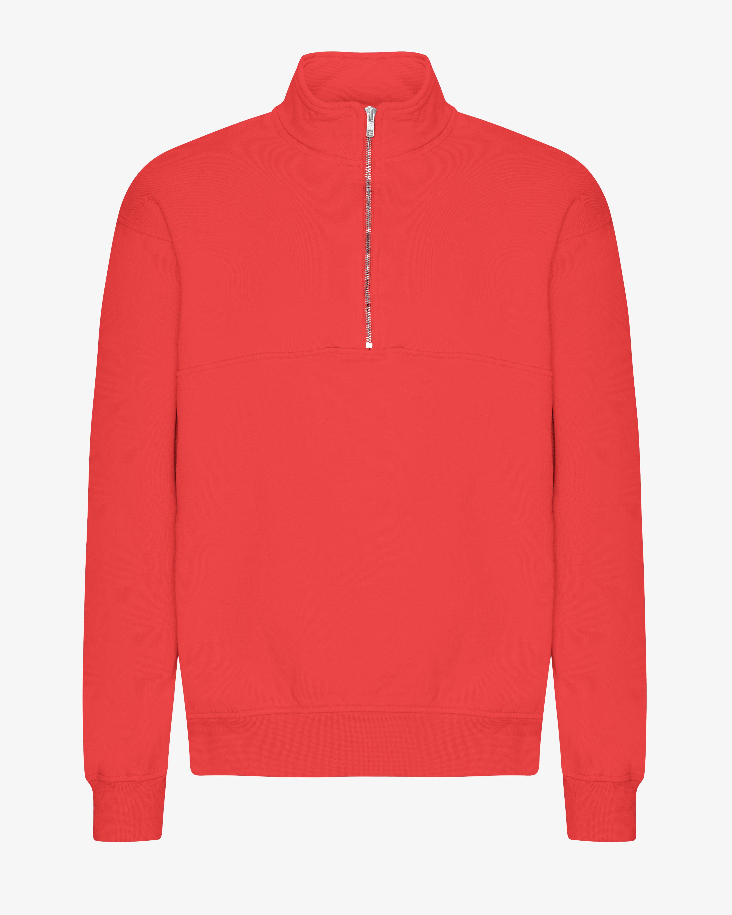 Organic Quarter Zip - Red Tangerine