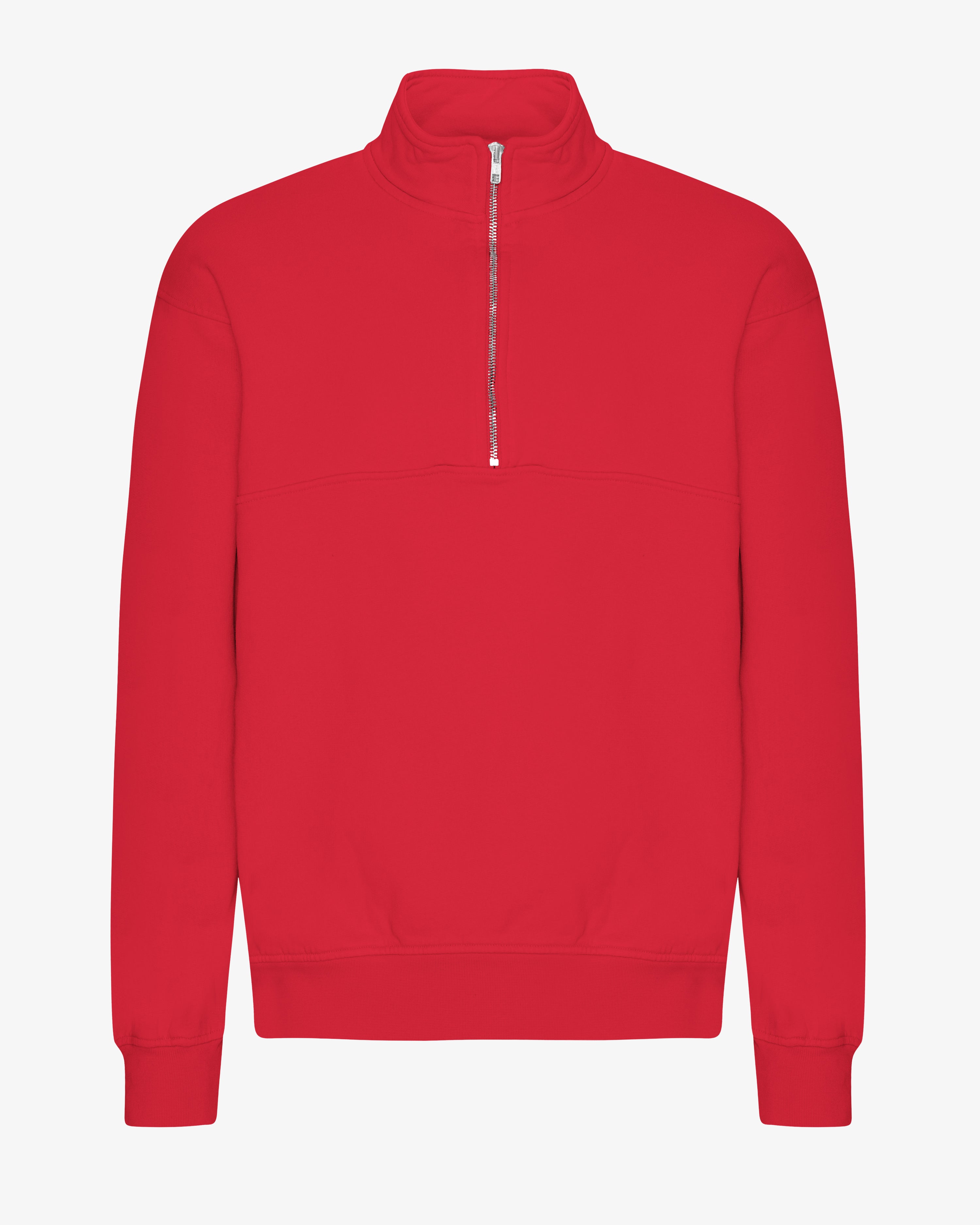 Organic Quarter Zip - Scarlet Red