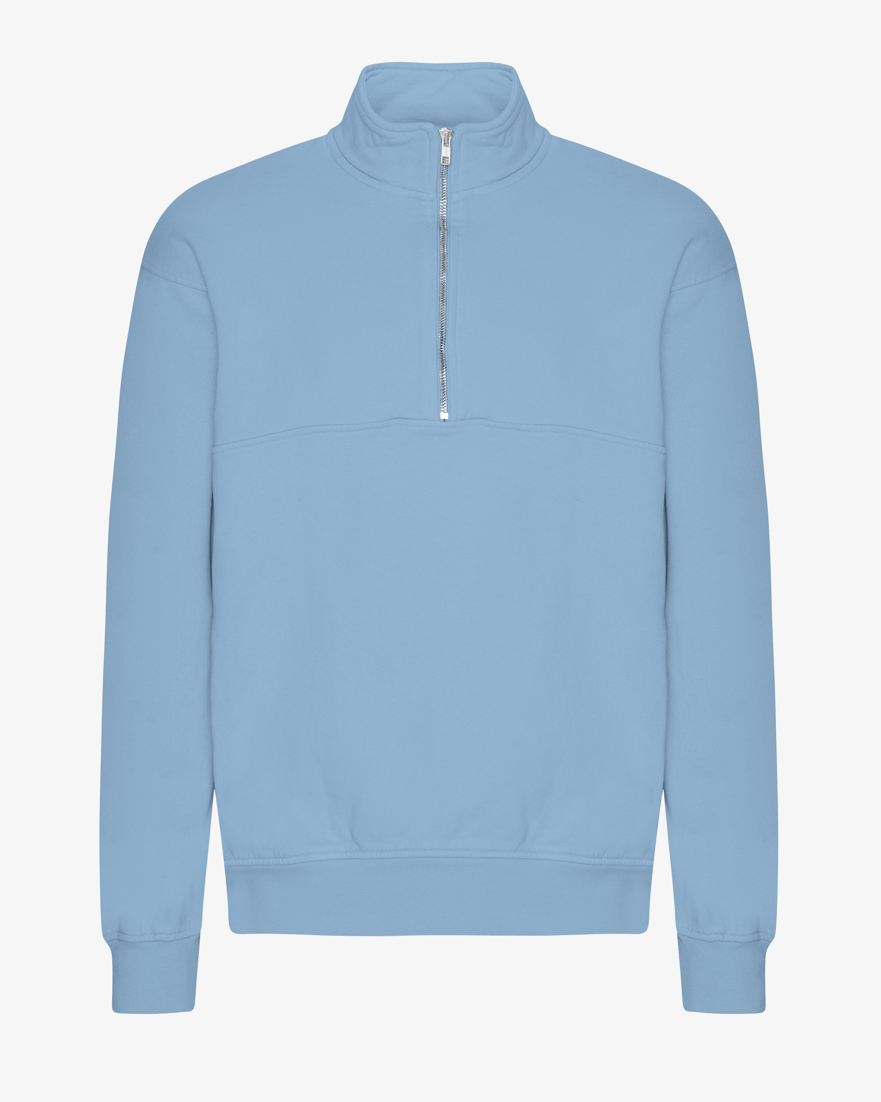 Organic Quarter Zip - Seaside Blue