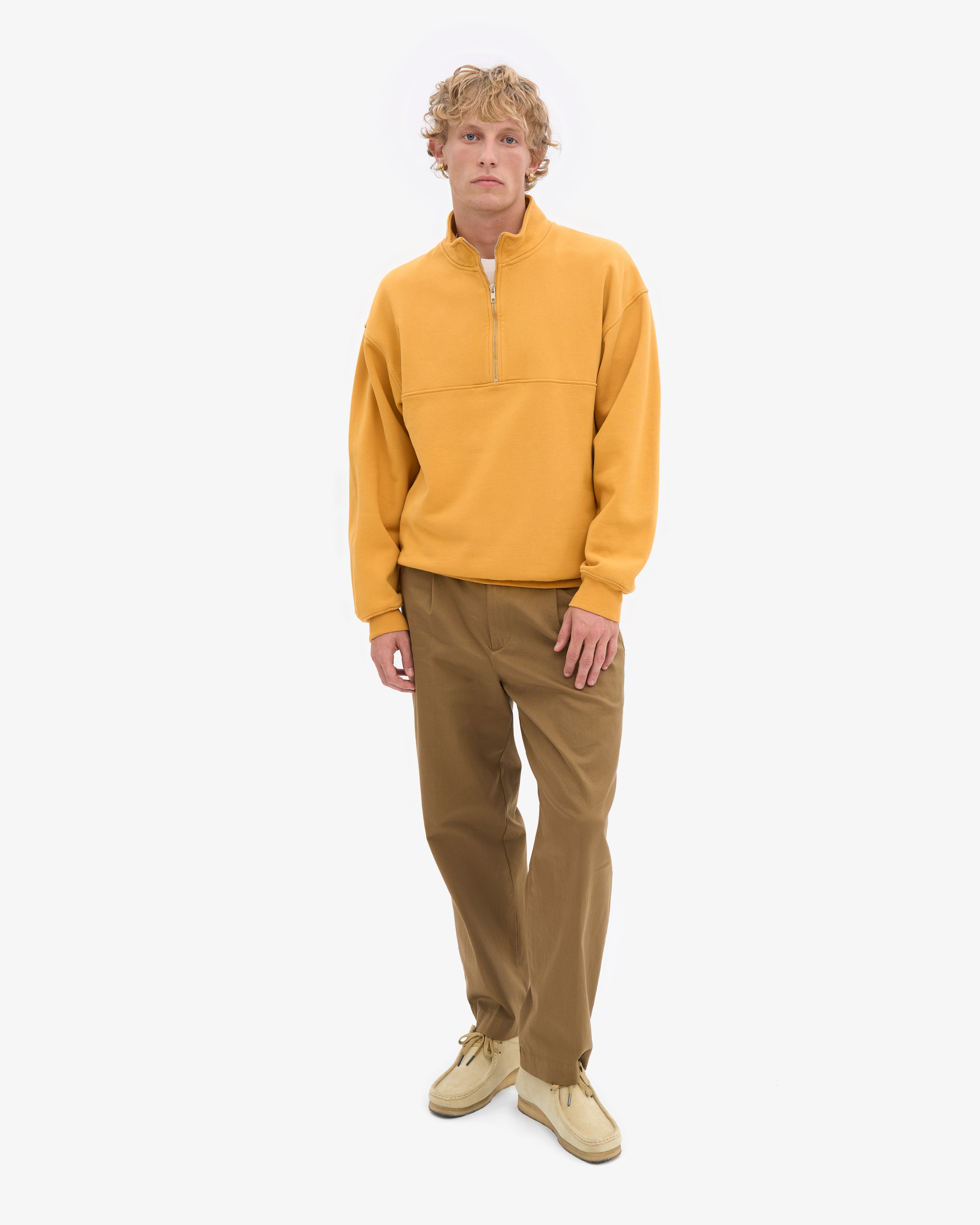 Organic Quarter Zip - Burned Yellow