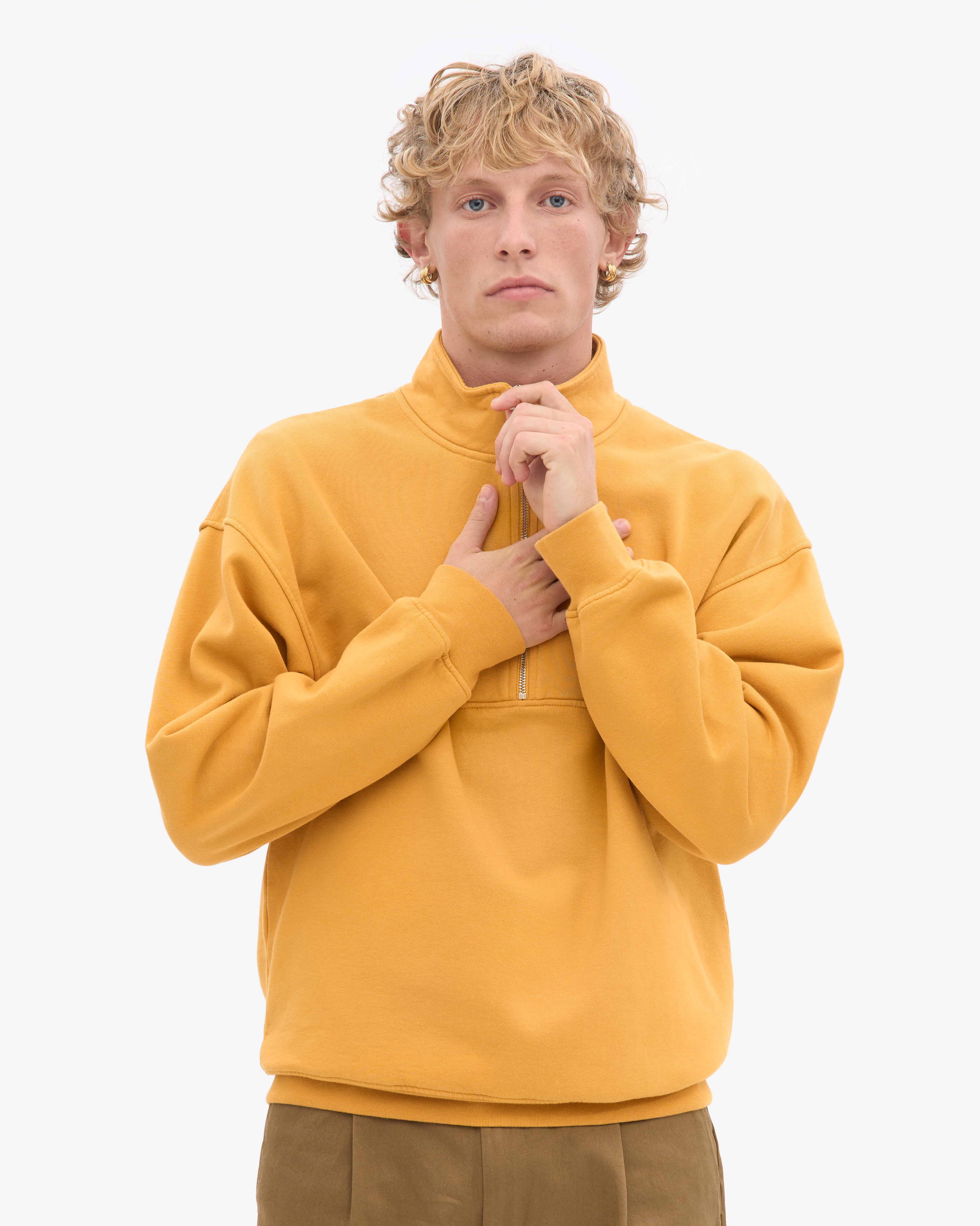 Organic Quarter Zip - Burned Yellow