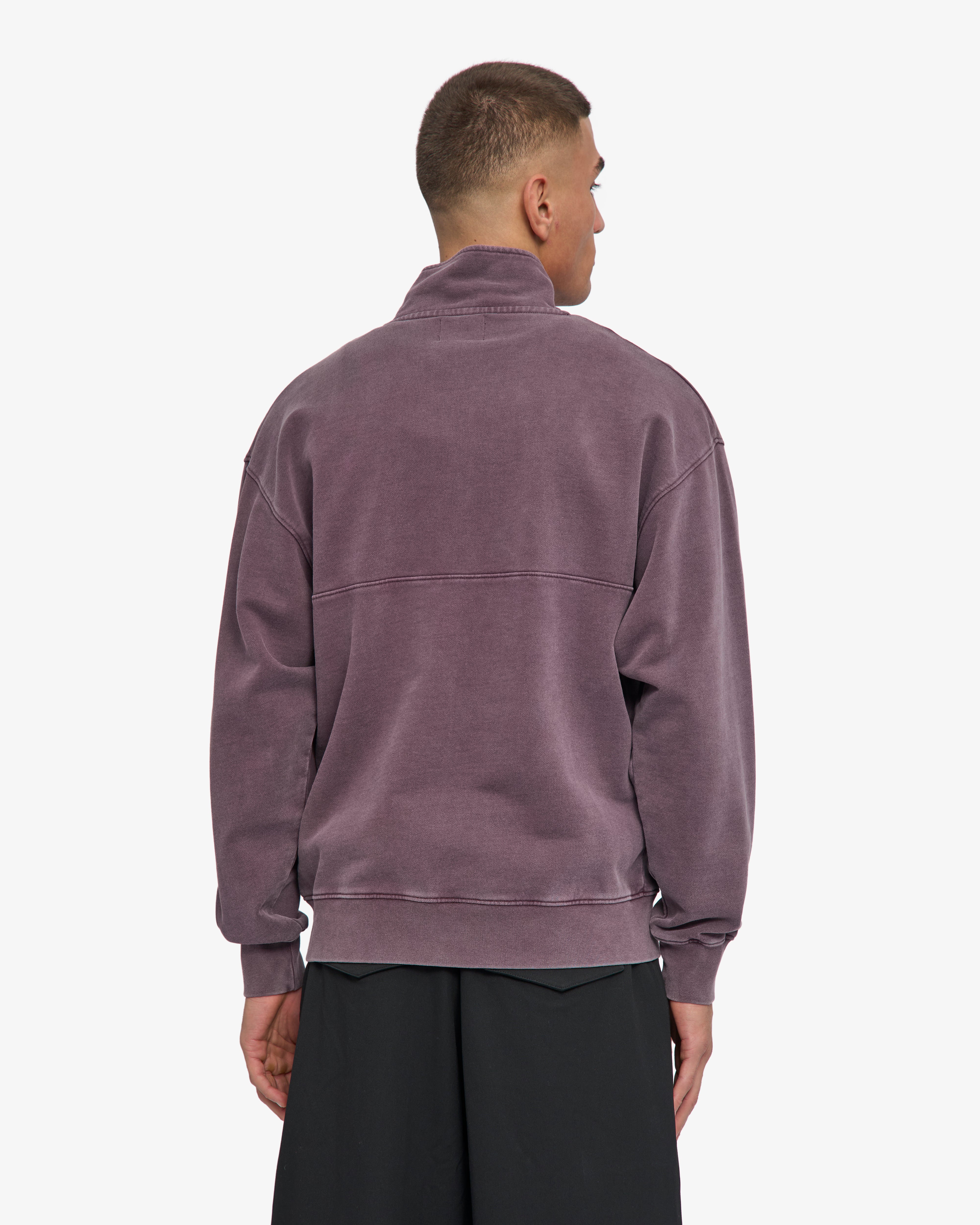 Organic Quarter Zip - Faded Grape