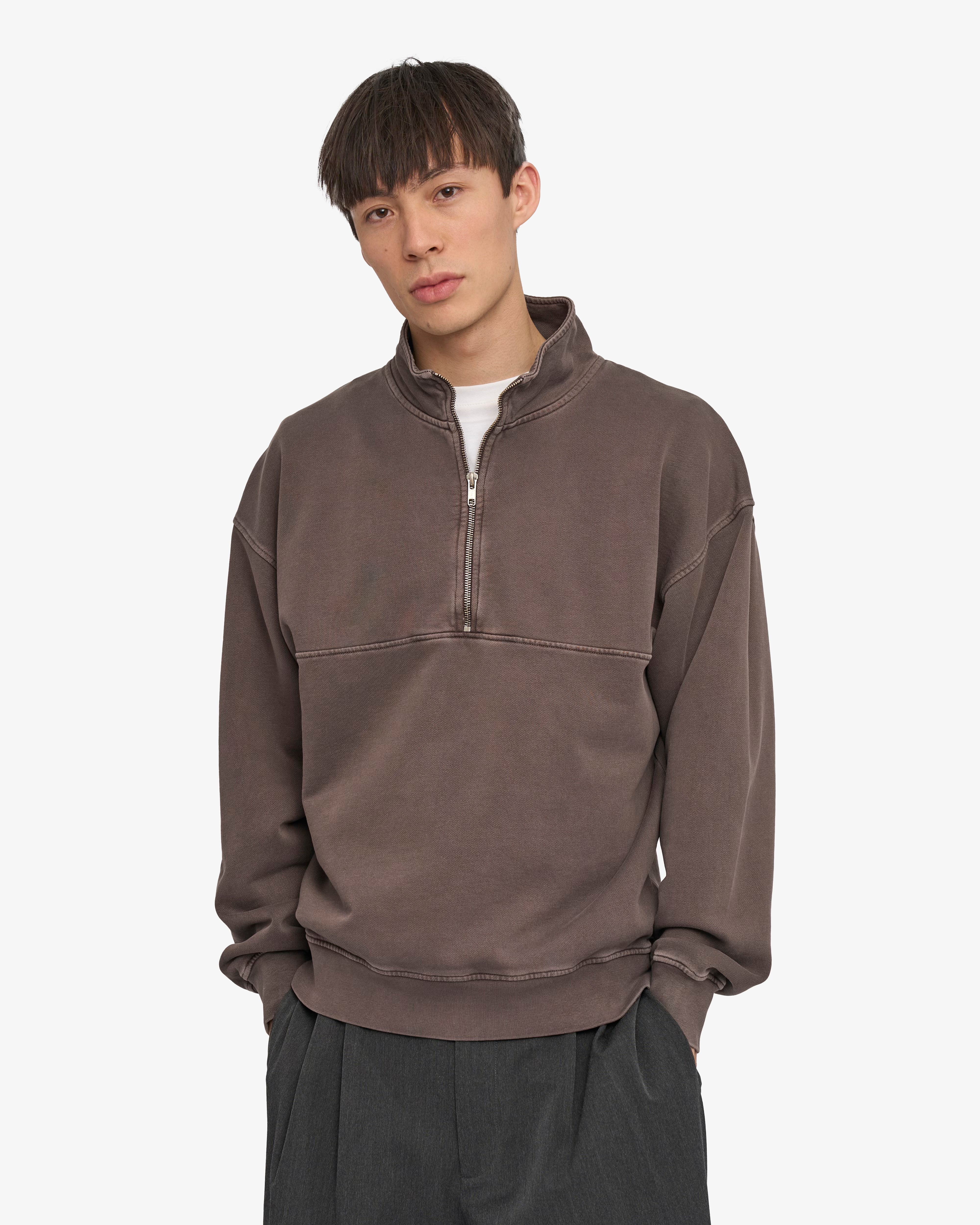 Organic Quarter Zip - Faded Mud
