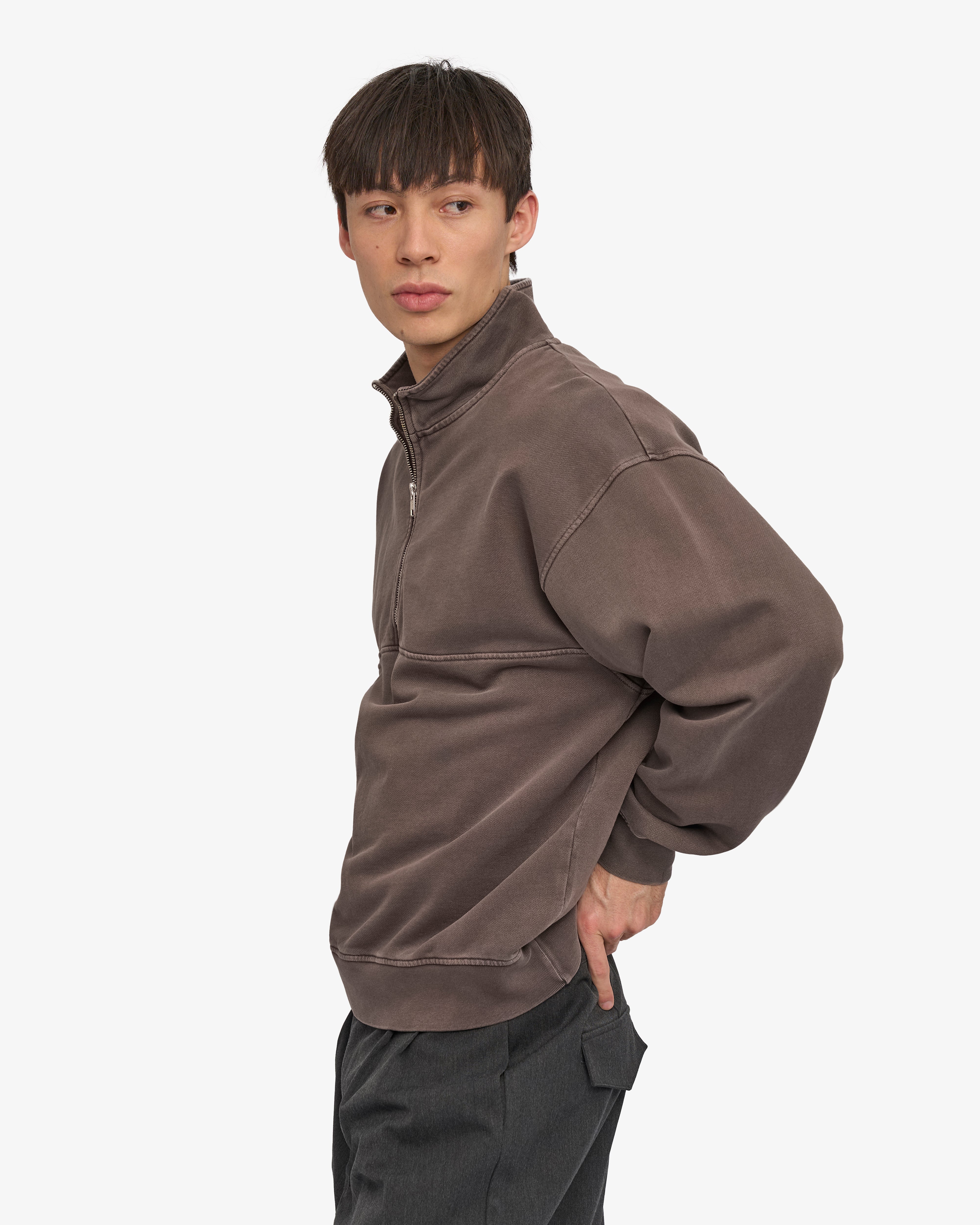 Organic Quarter Zip - Faded Mud
