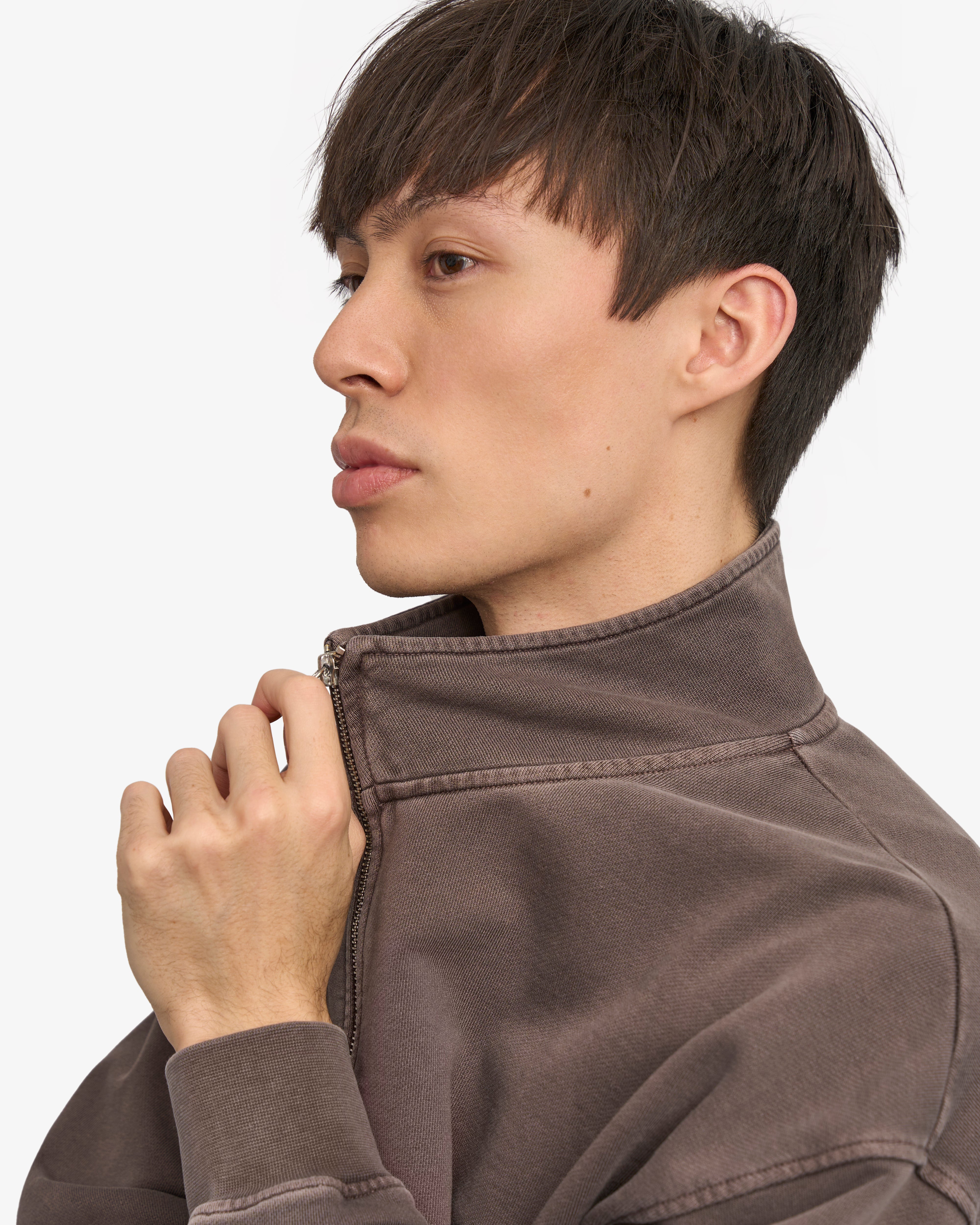 Organic Quarter Zip - Faded Mud