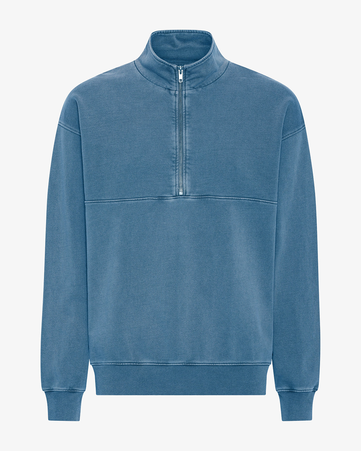 Organic Quarter Zip - Faded Indigo
