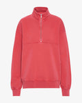 Organic Quarter Zip - Faded Red
