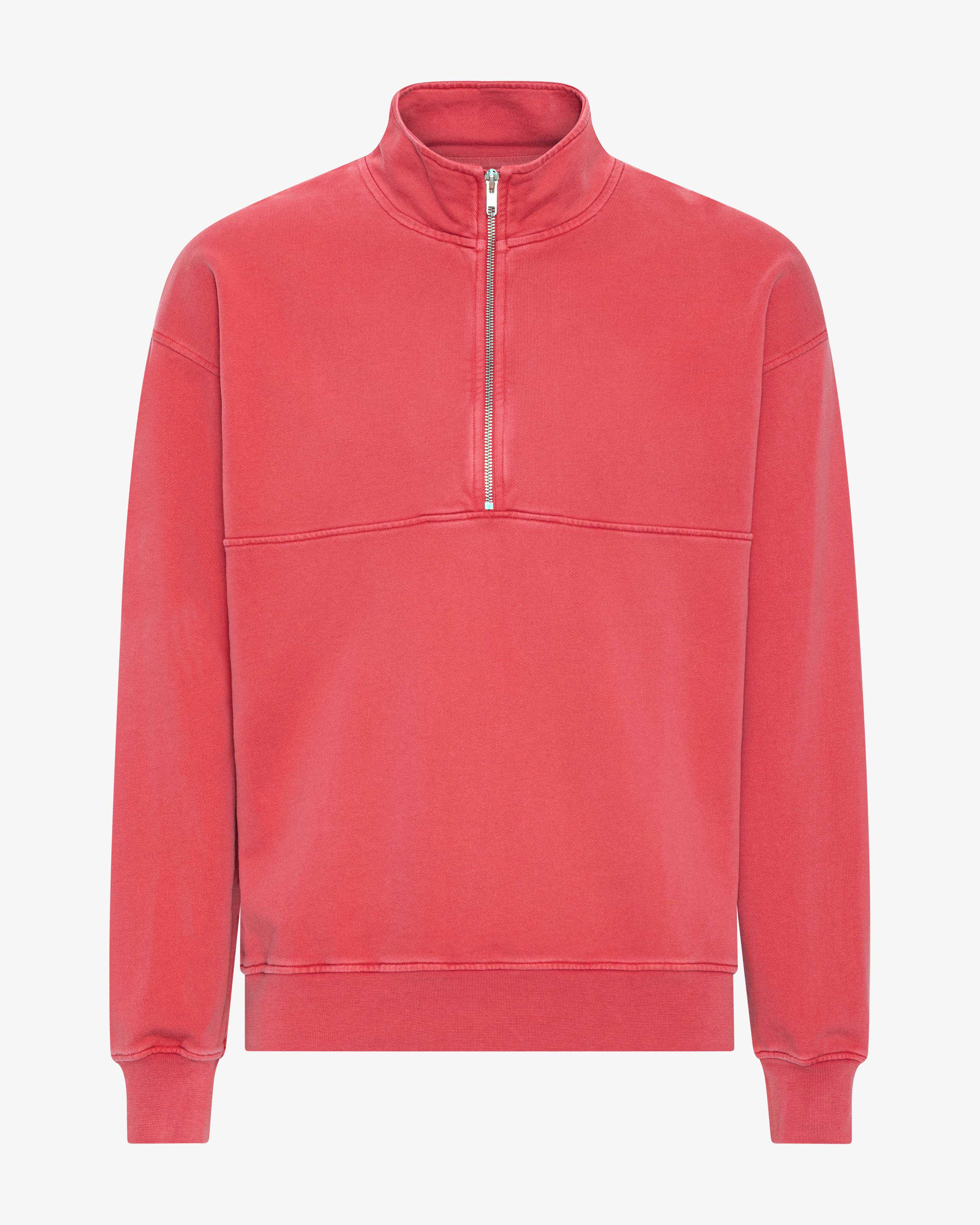 Organic Quarter Zip - Faded Red