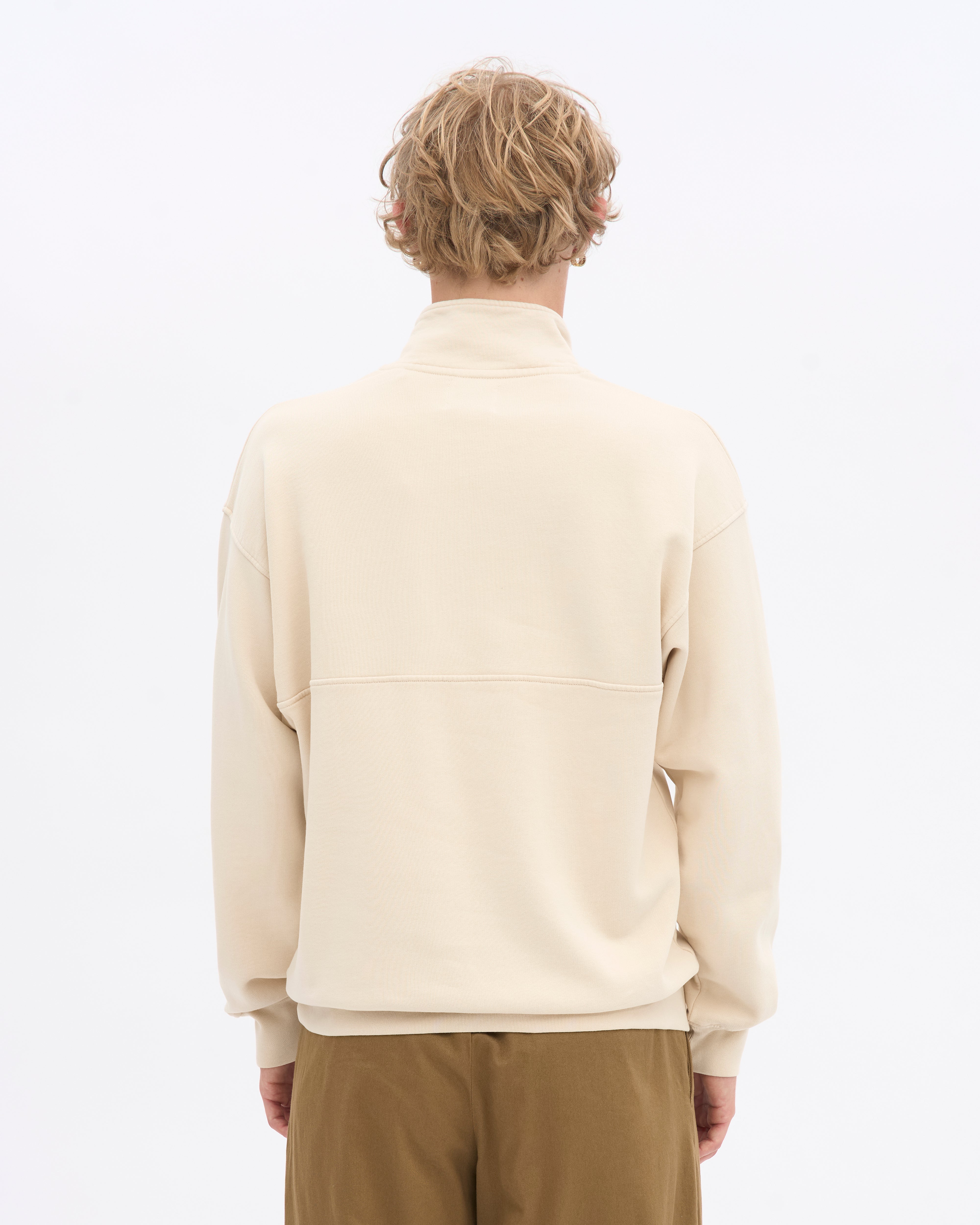 Organic Quarter Zip - Ivory White