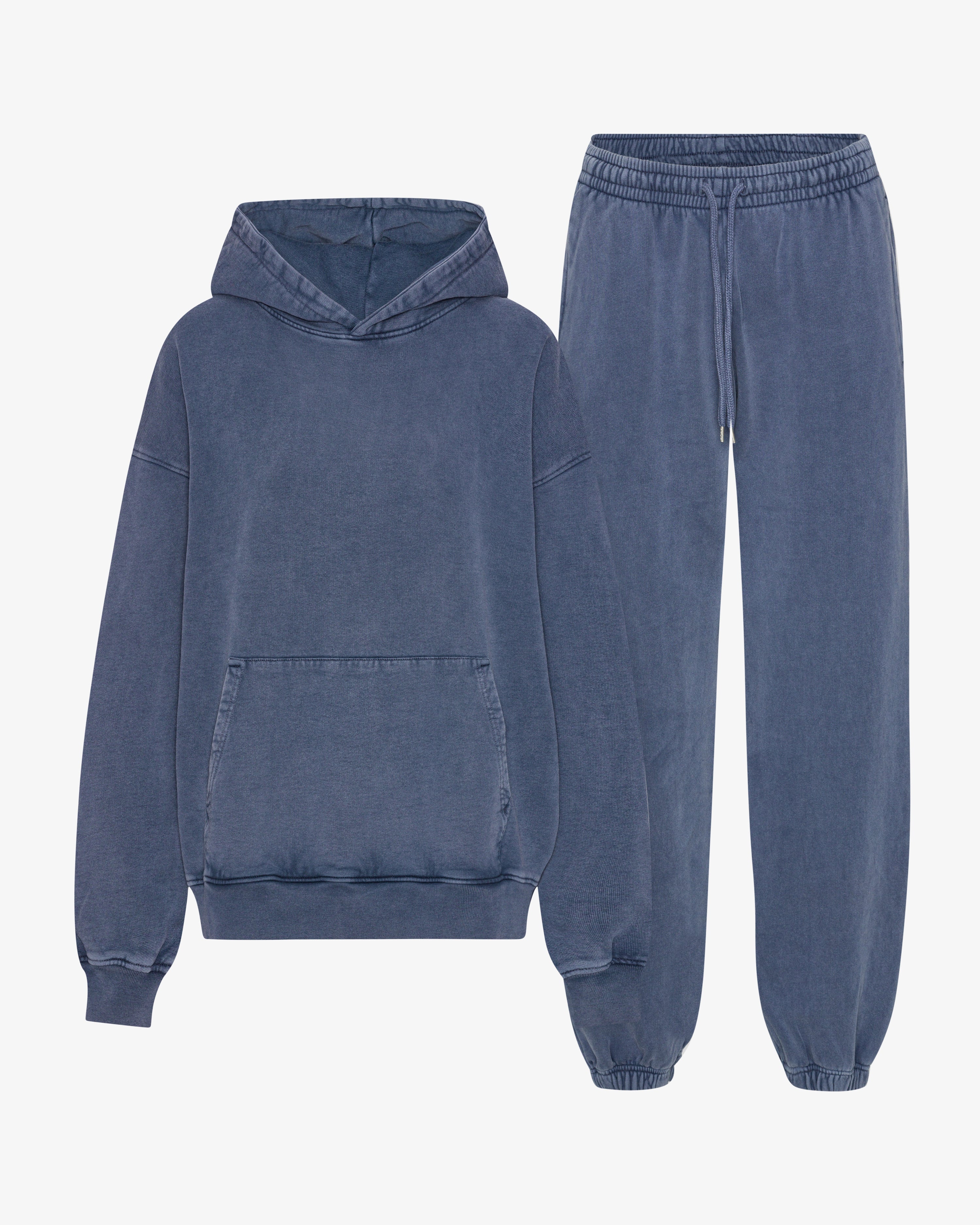 Organic Relaxed Hood Sweatsuit - Neptune Blue