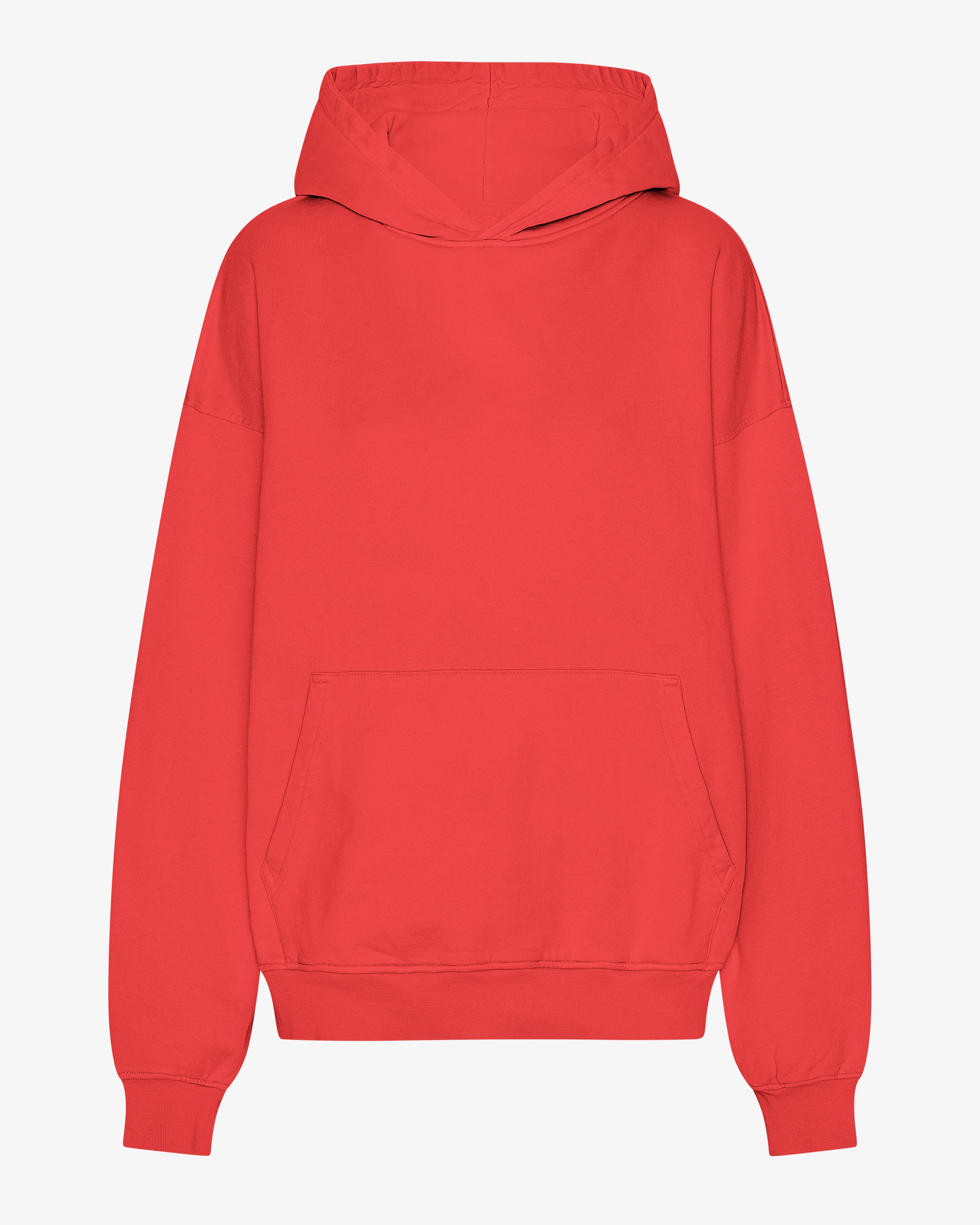 Organic Oversized Hood - Red Tangerine