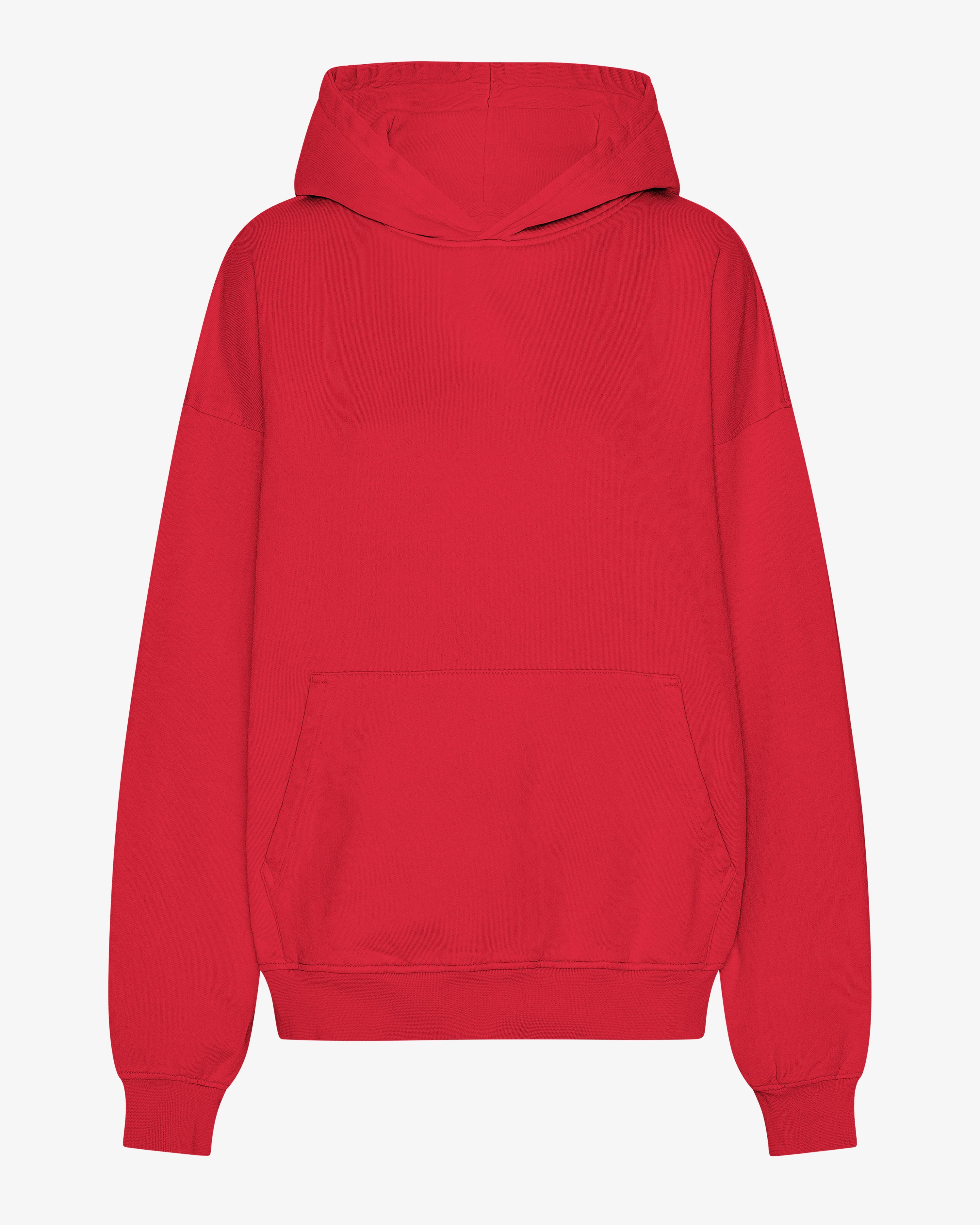 Organic Oversized Hood - Scarlet Red