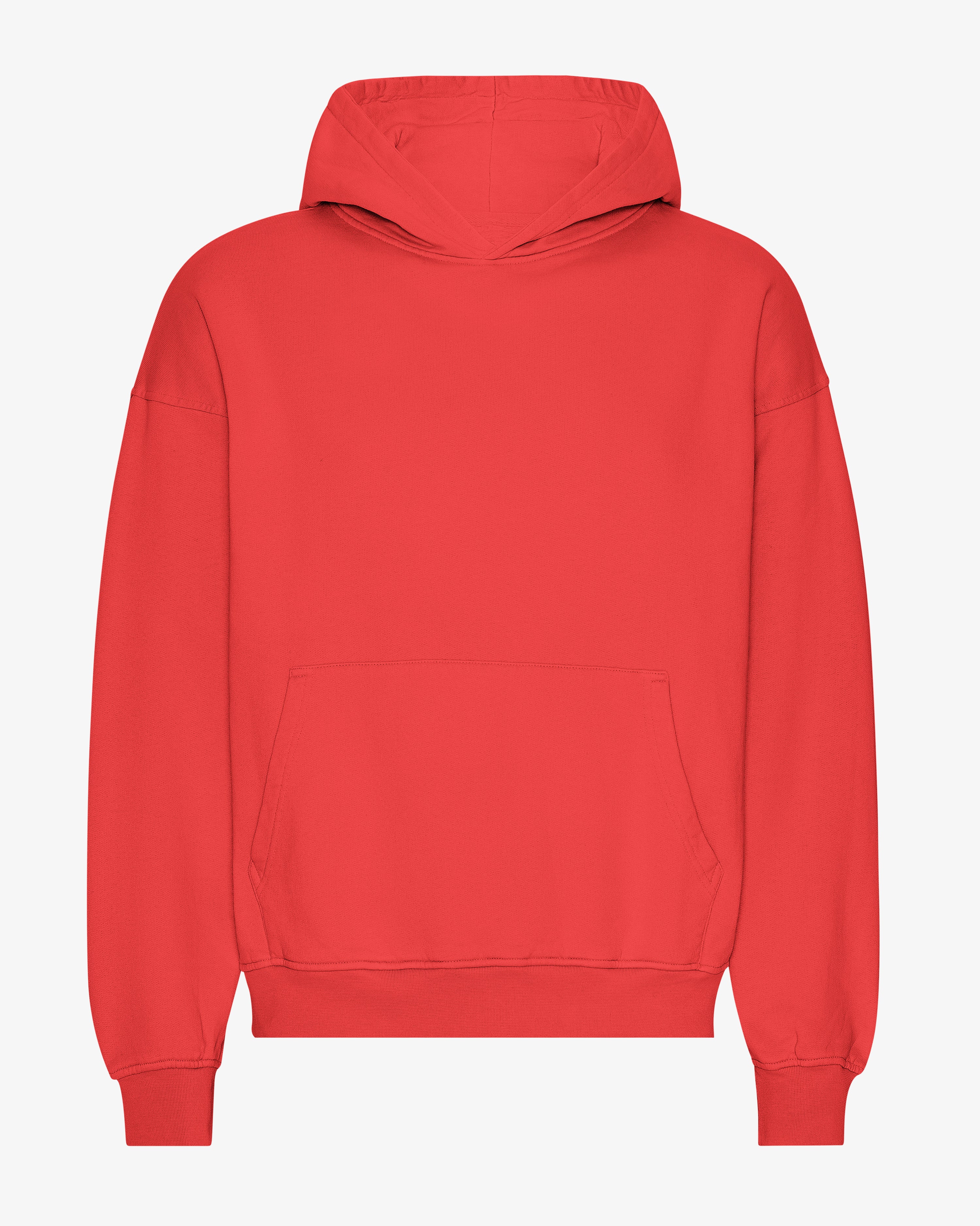 Organic Oversized Hood - Red Tangerine