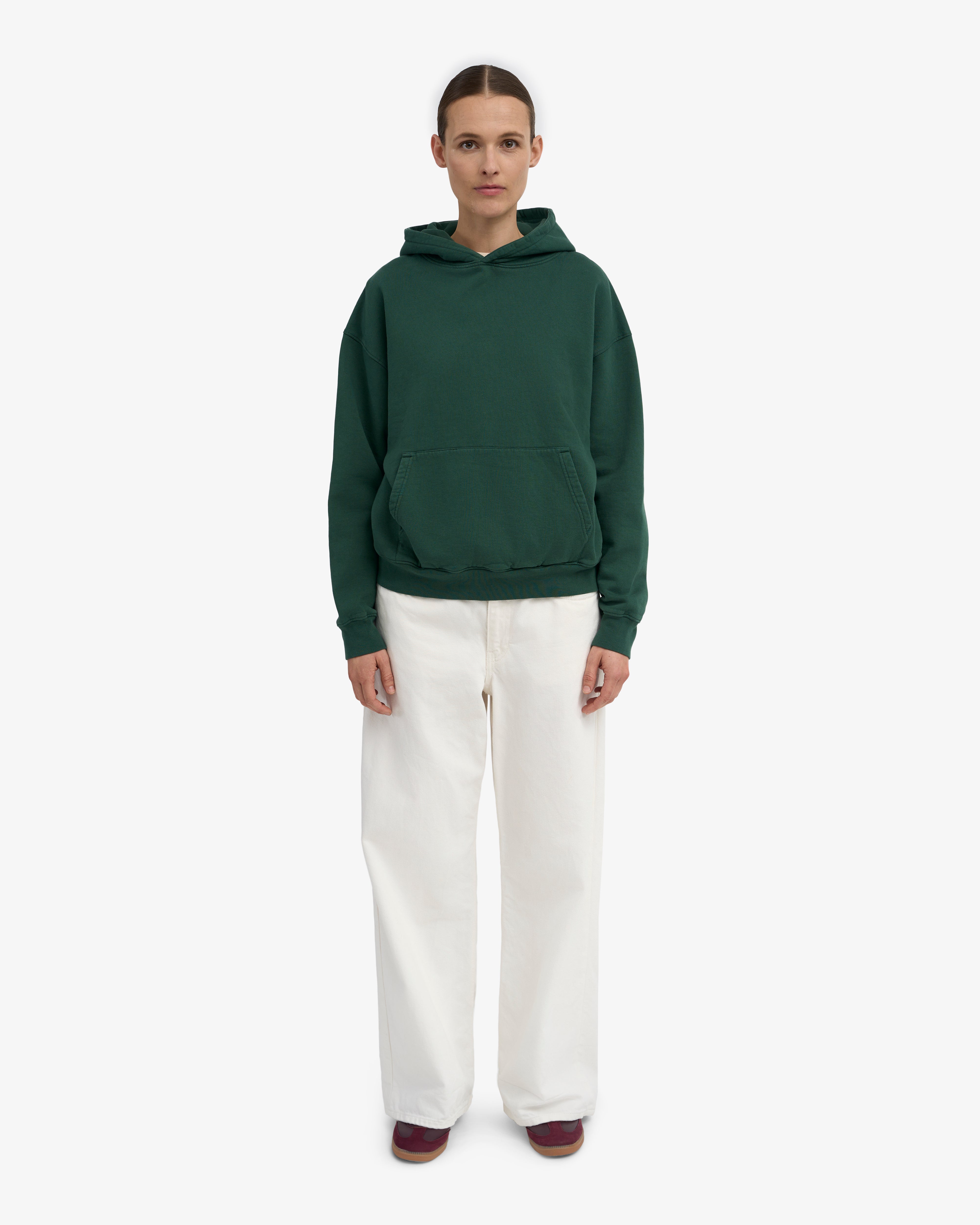 Organic Oversized Hood - Emerald Green