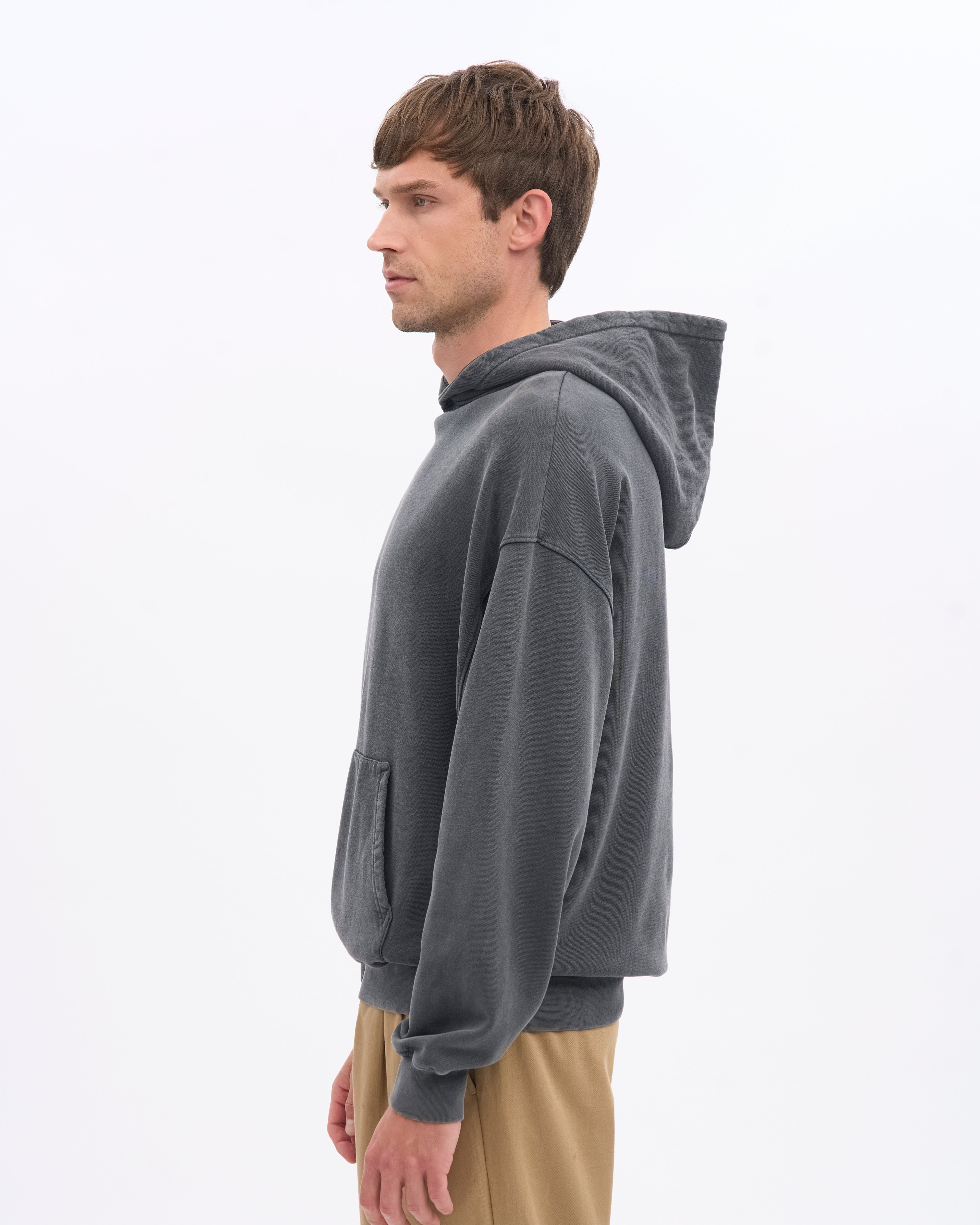 Organic Oversized Hood - Faded Black