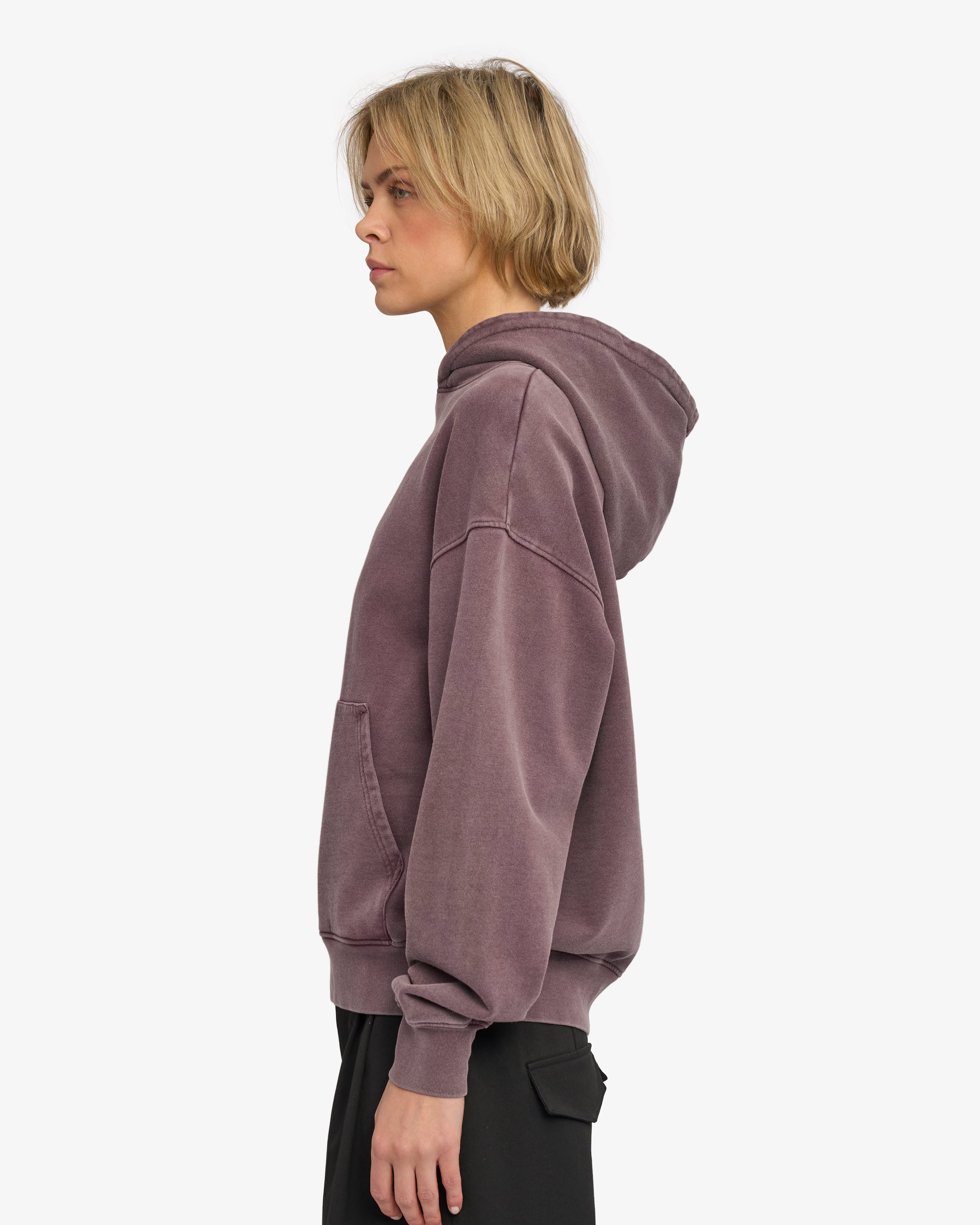 Organic Oversized Hood - Faded Grape