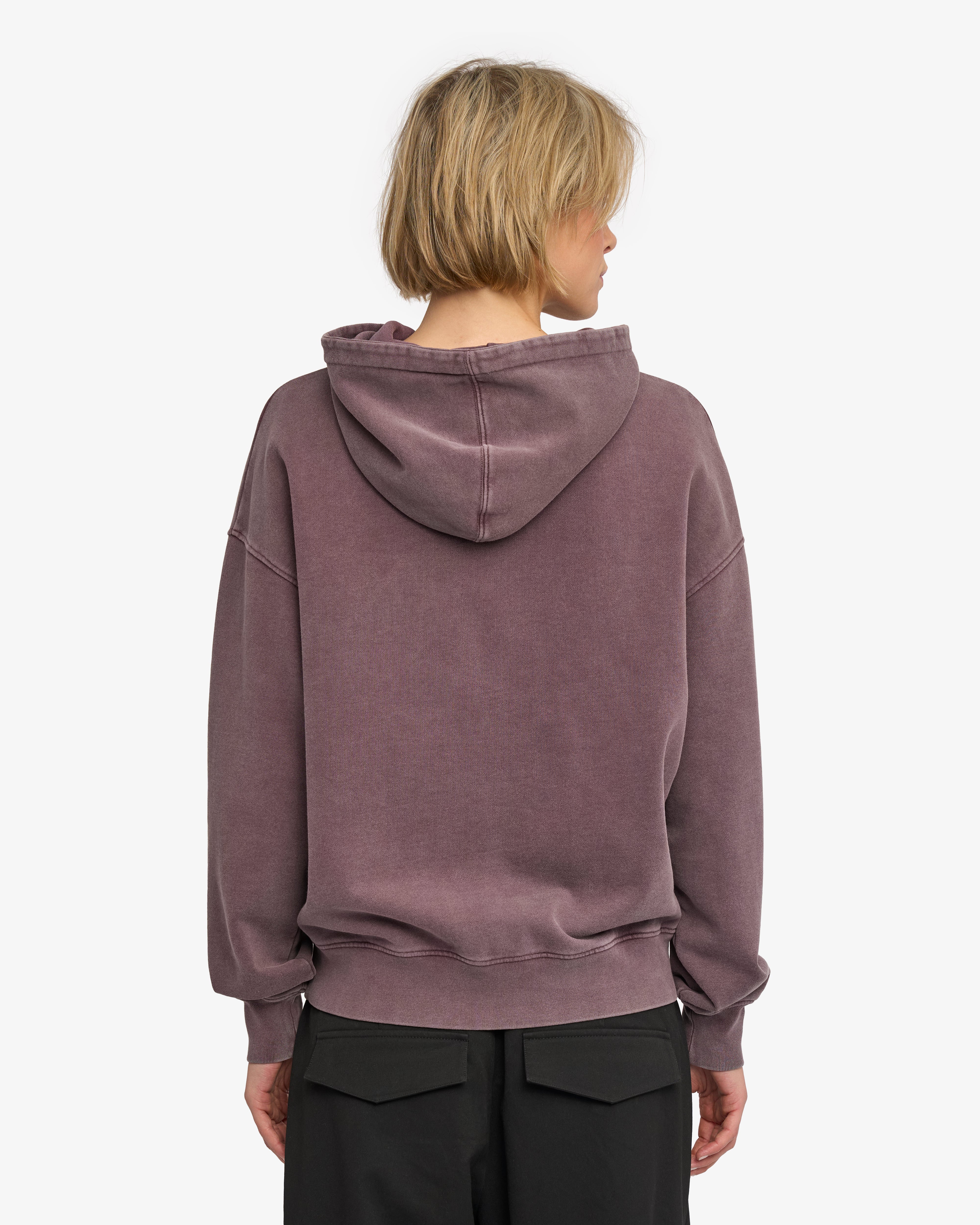 Organic Oversized Hood - Faded Grape
