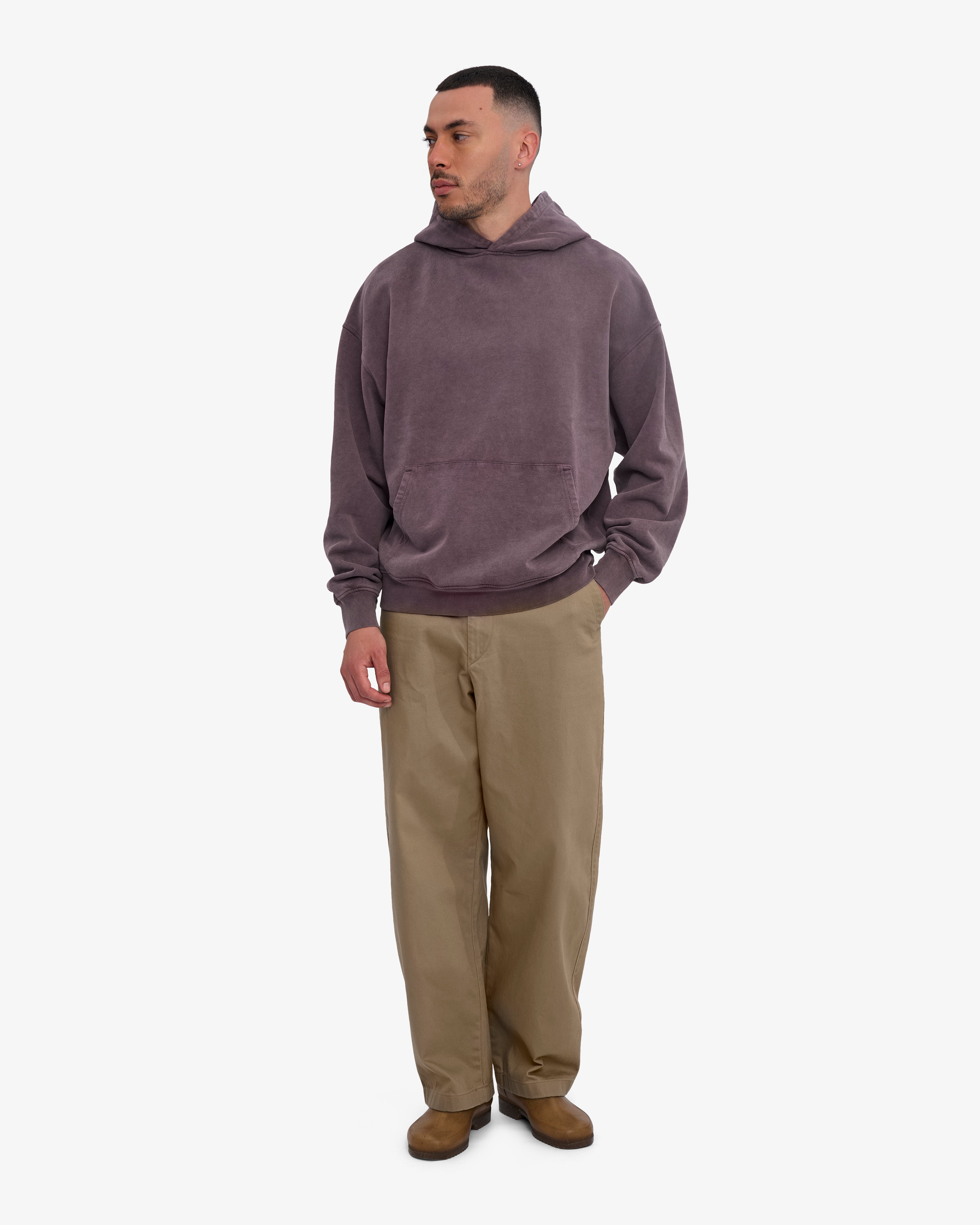 Organic Oversized Hood - Faded Grape