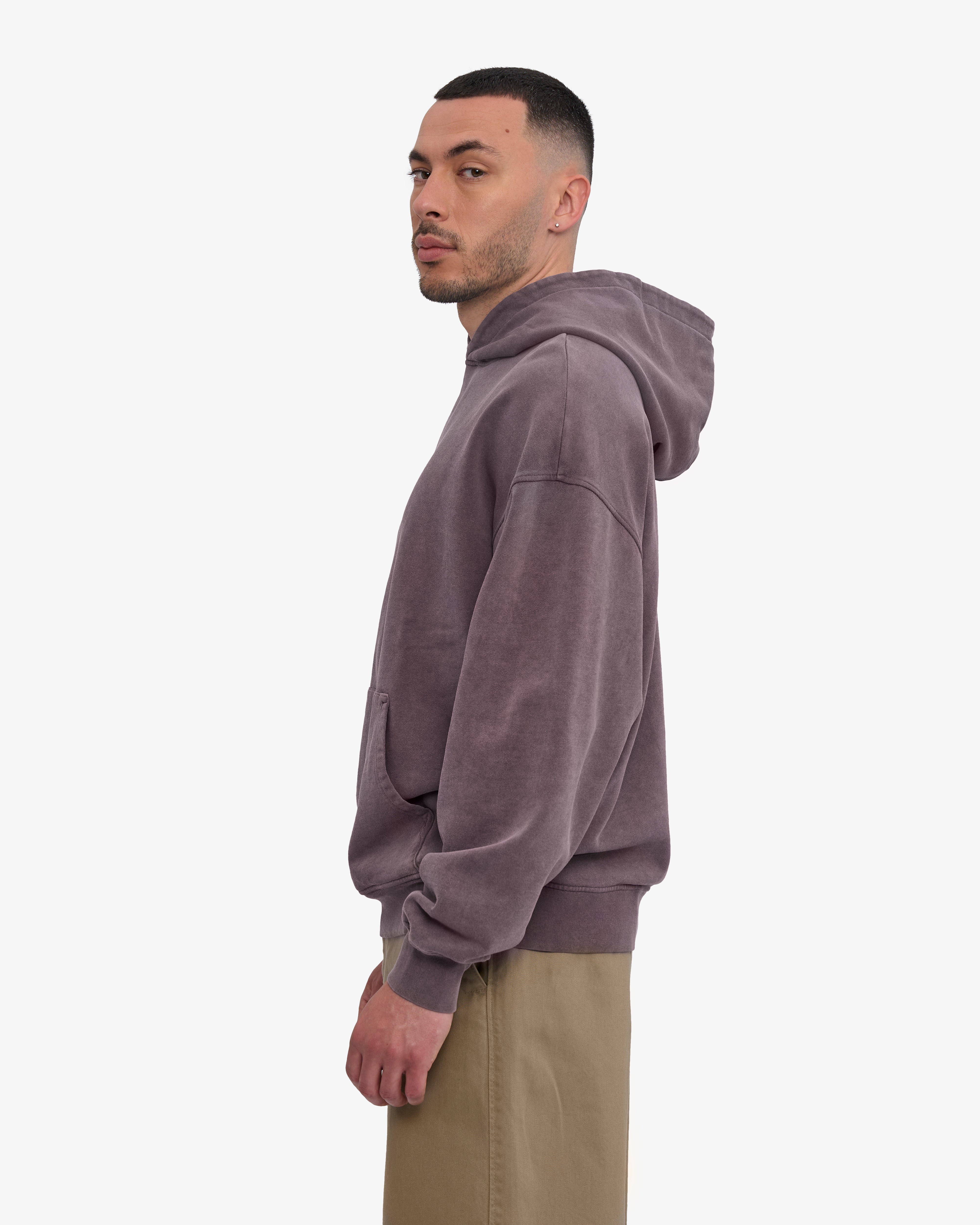 Organic Oversized Hood - Faded Grape