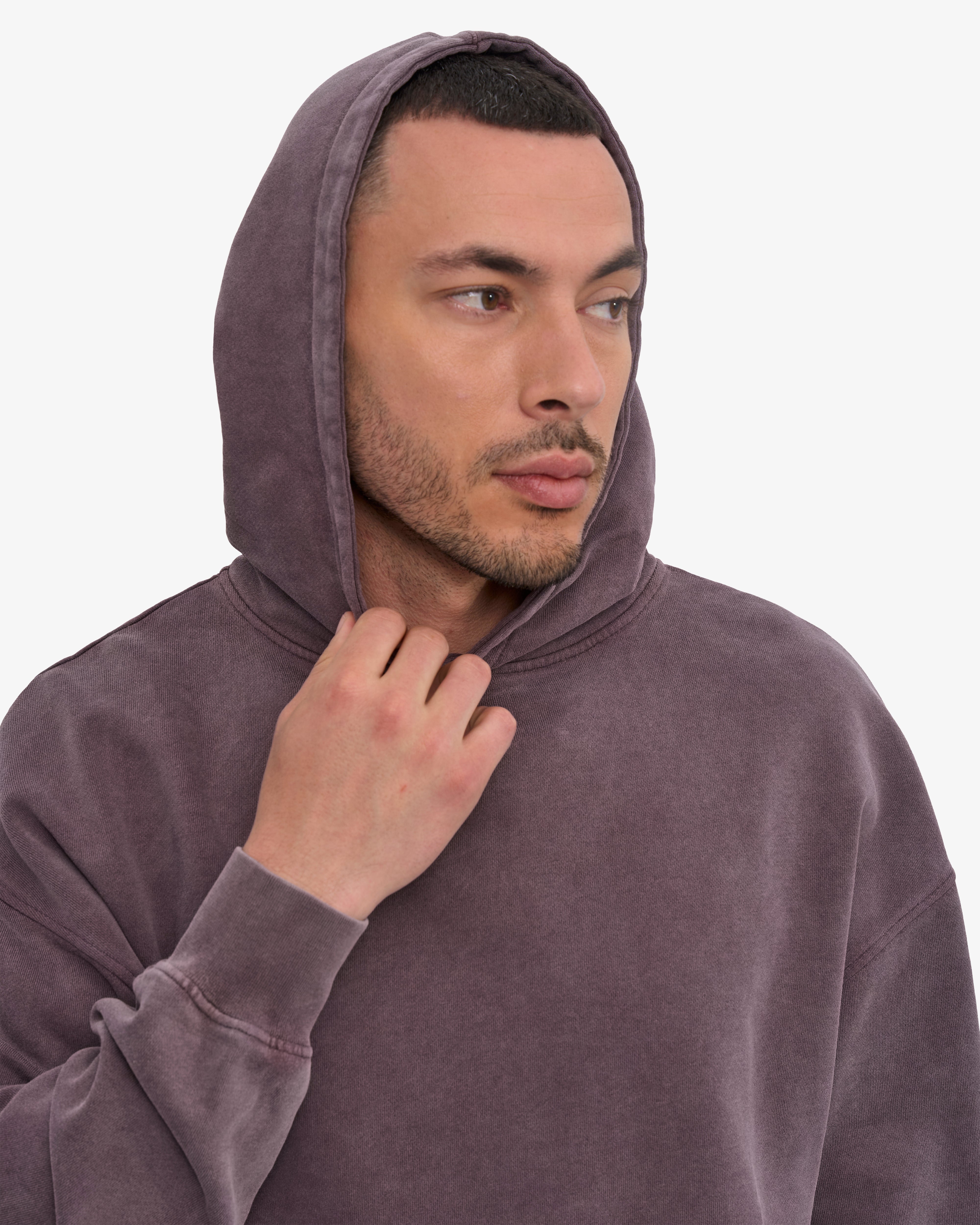 Organic Oversized Hood - Faded Grape