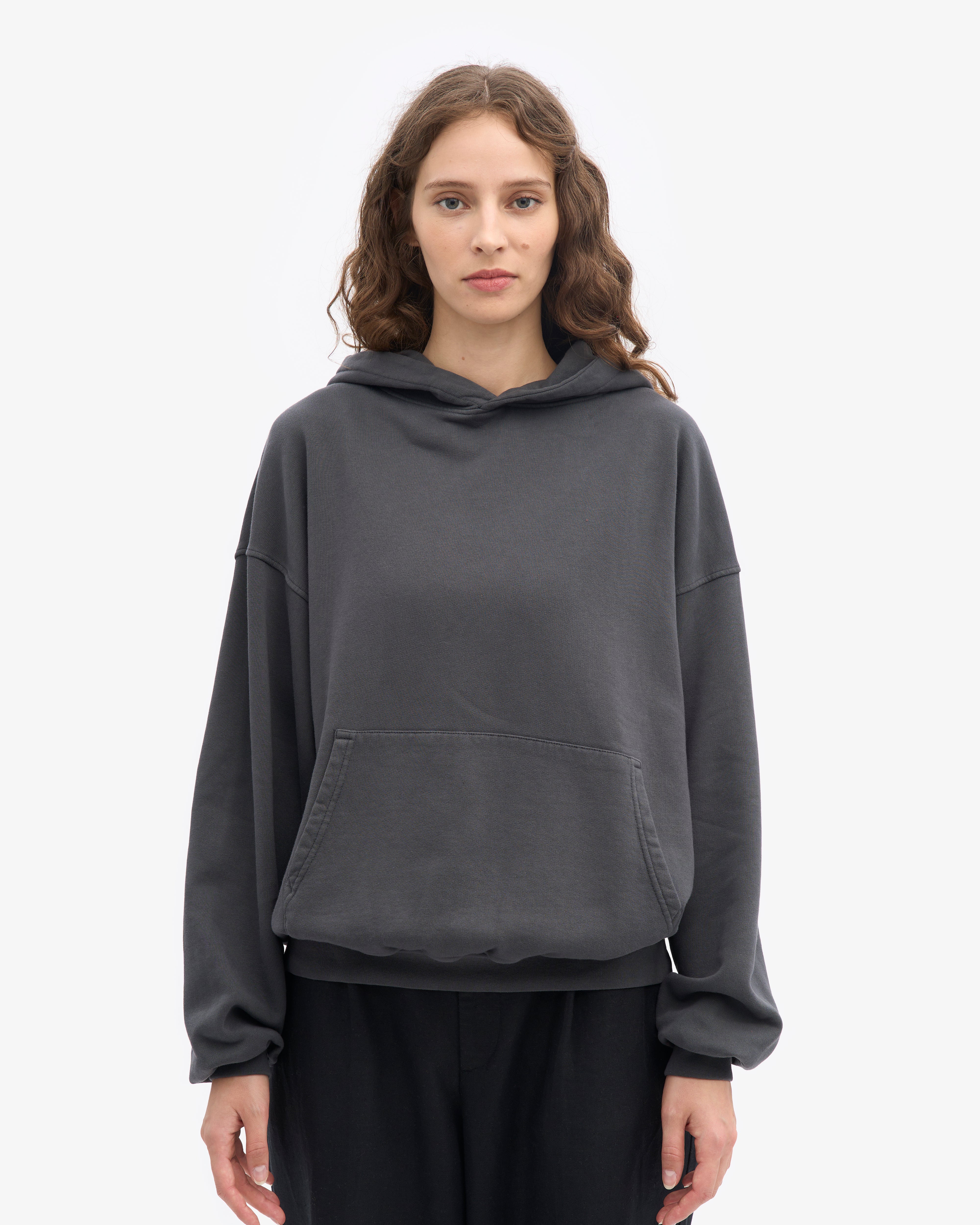 Organic Oversized Hood - Lava Grey