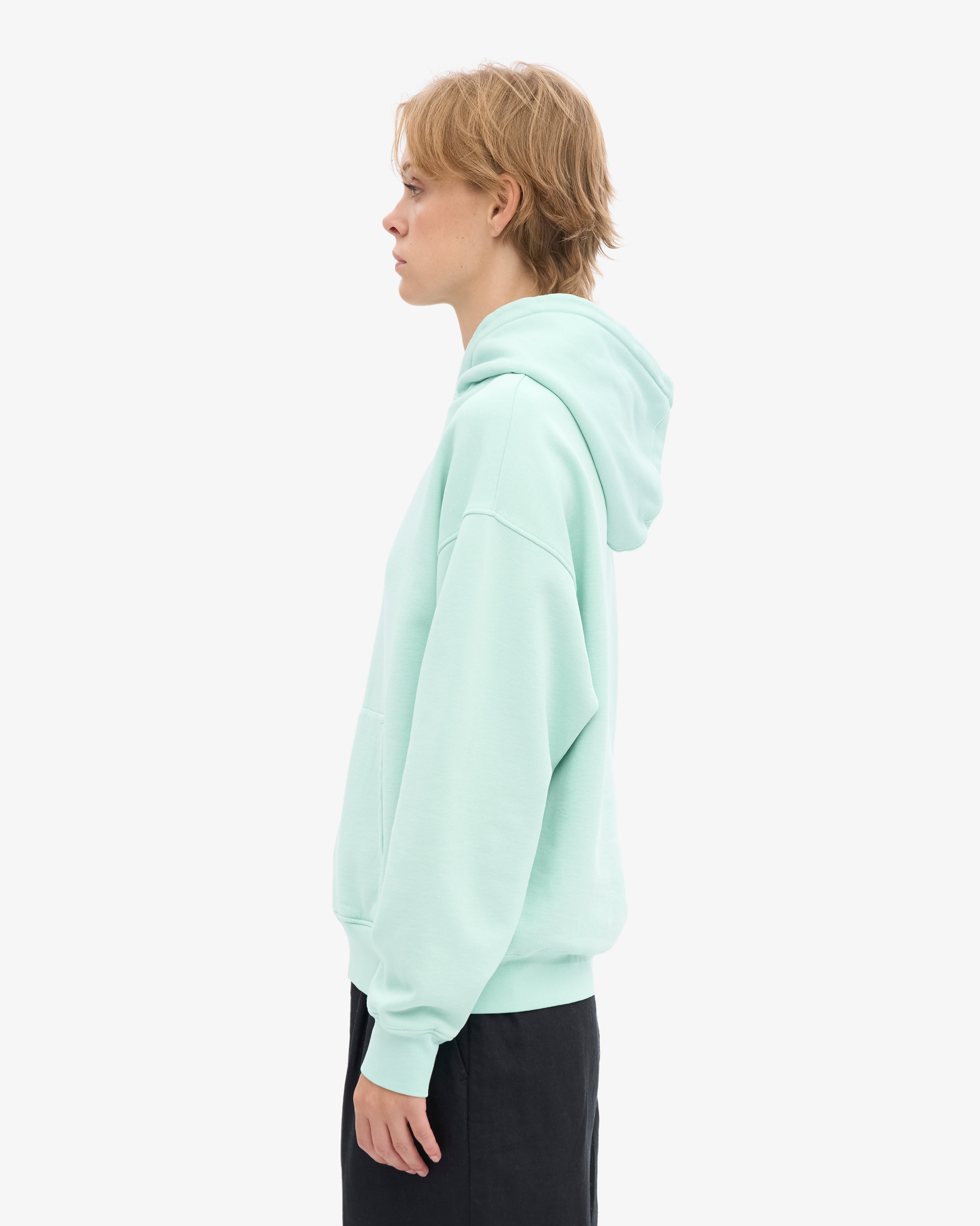 Organic Oversized Hood - Light Aqua