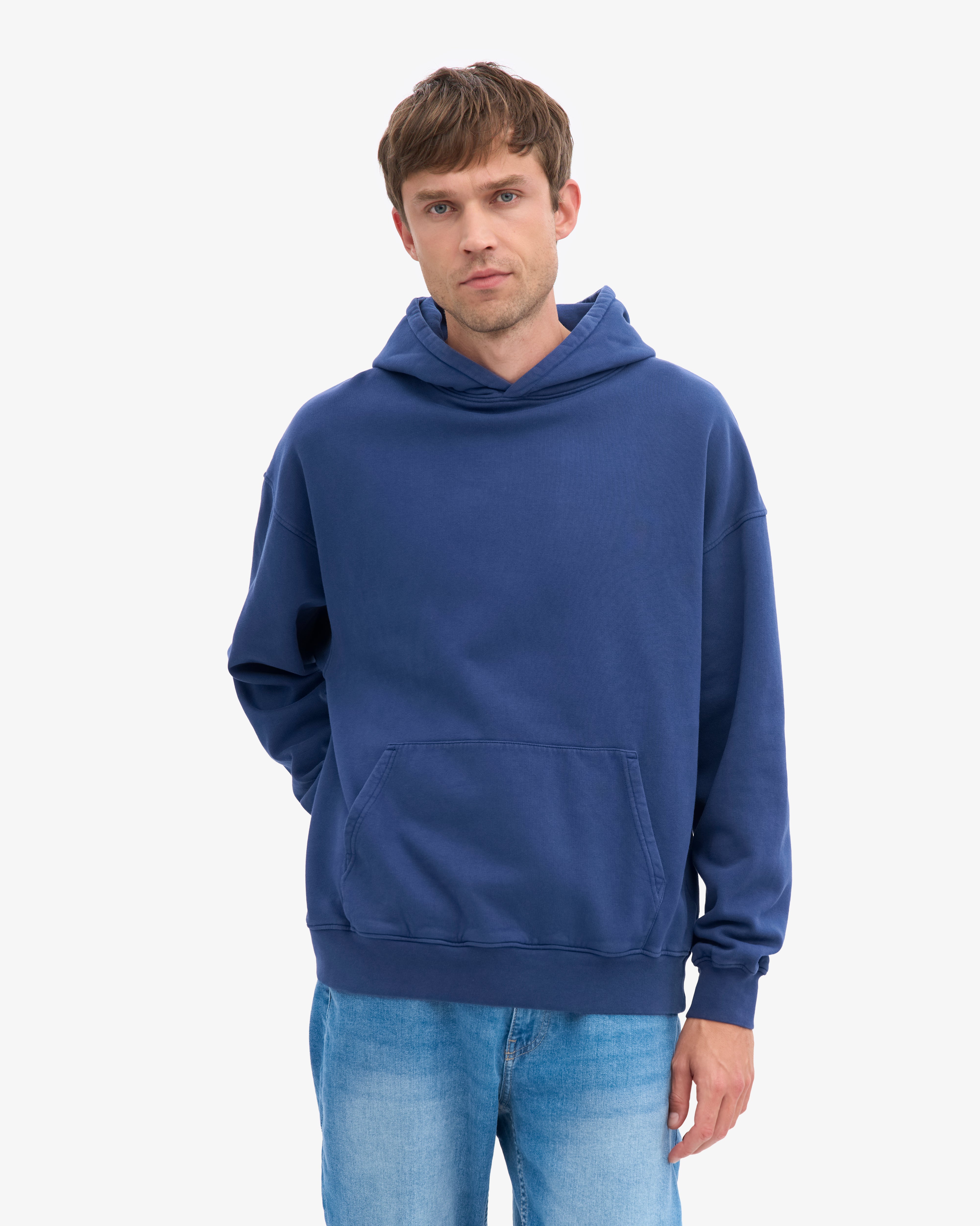 Organic Oversized Hood - Marine Blue